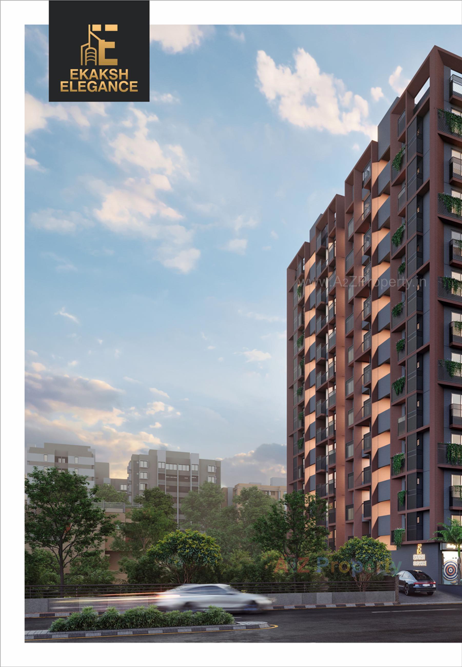 3D Elevation of real estate project Ekaksh Elegance located at Vinzol, Ahmedabad, Gujarat
