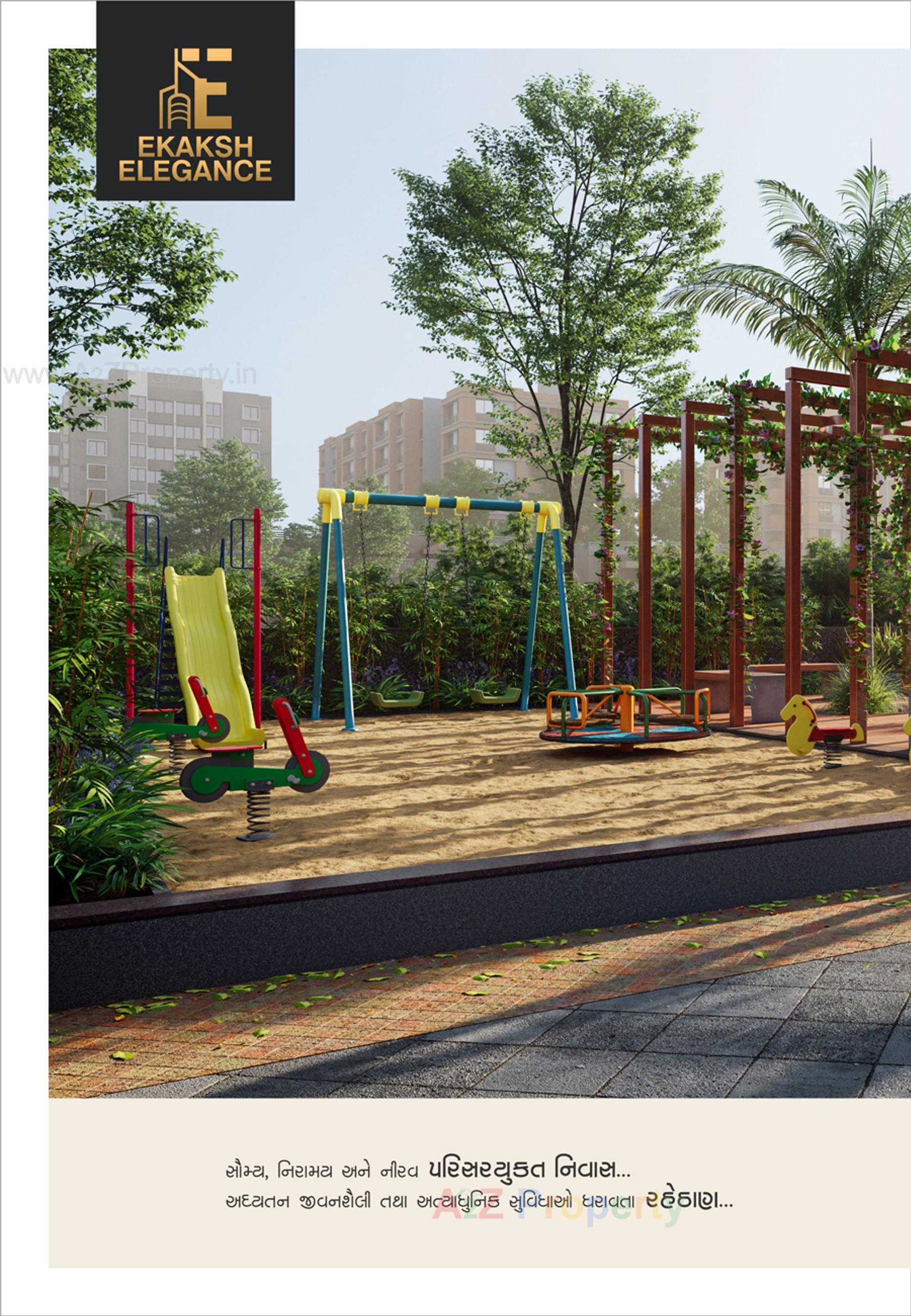 3D Elevation of real estate project Ekaksh Elegance located at Vinzol, Ahmedabad, Gujarat