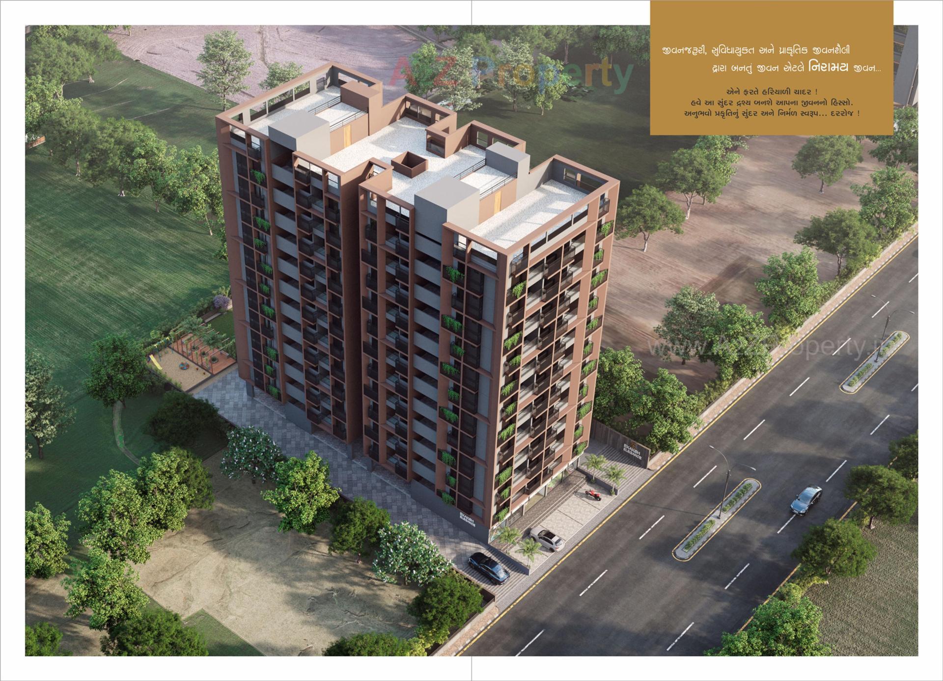 3D Elevation of real estate project Ekaksh Elegance located at Vinzol, Ahmedabad, Gujarat