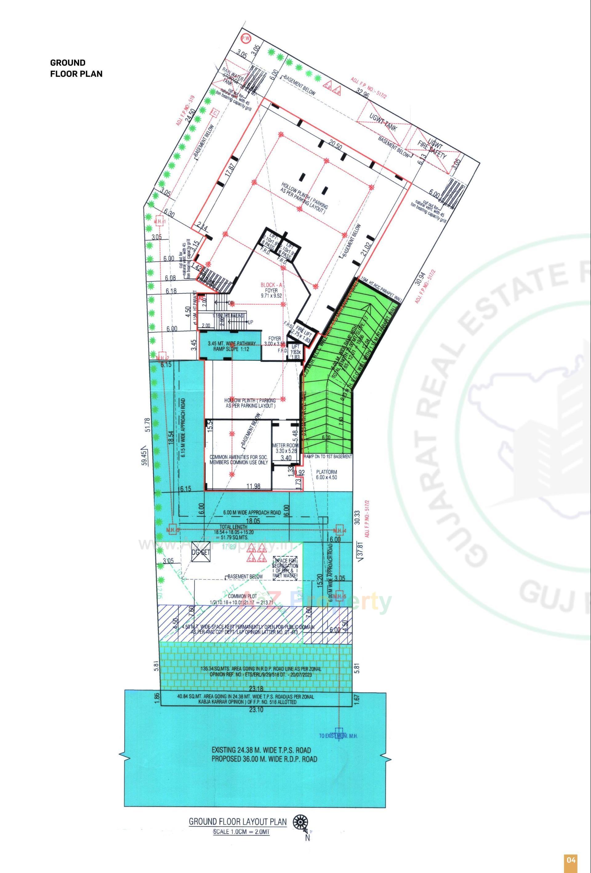 Layout of real estate project Ekaya located at Vadaj, Ahmedabad, Gujarat