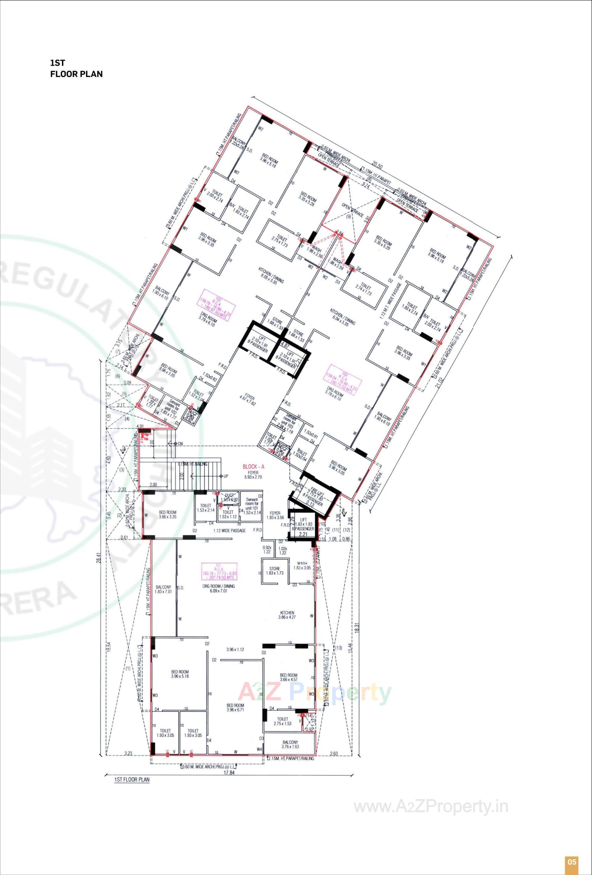 Layout of real estate project Ekaya located at Vadaj, Ahmedabad, Gujarat