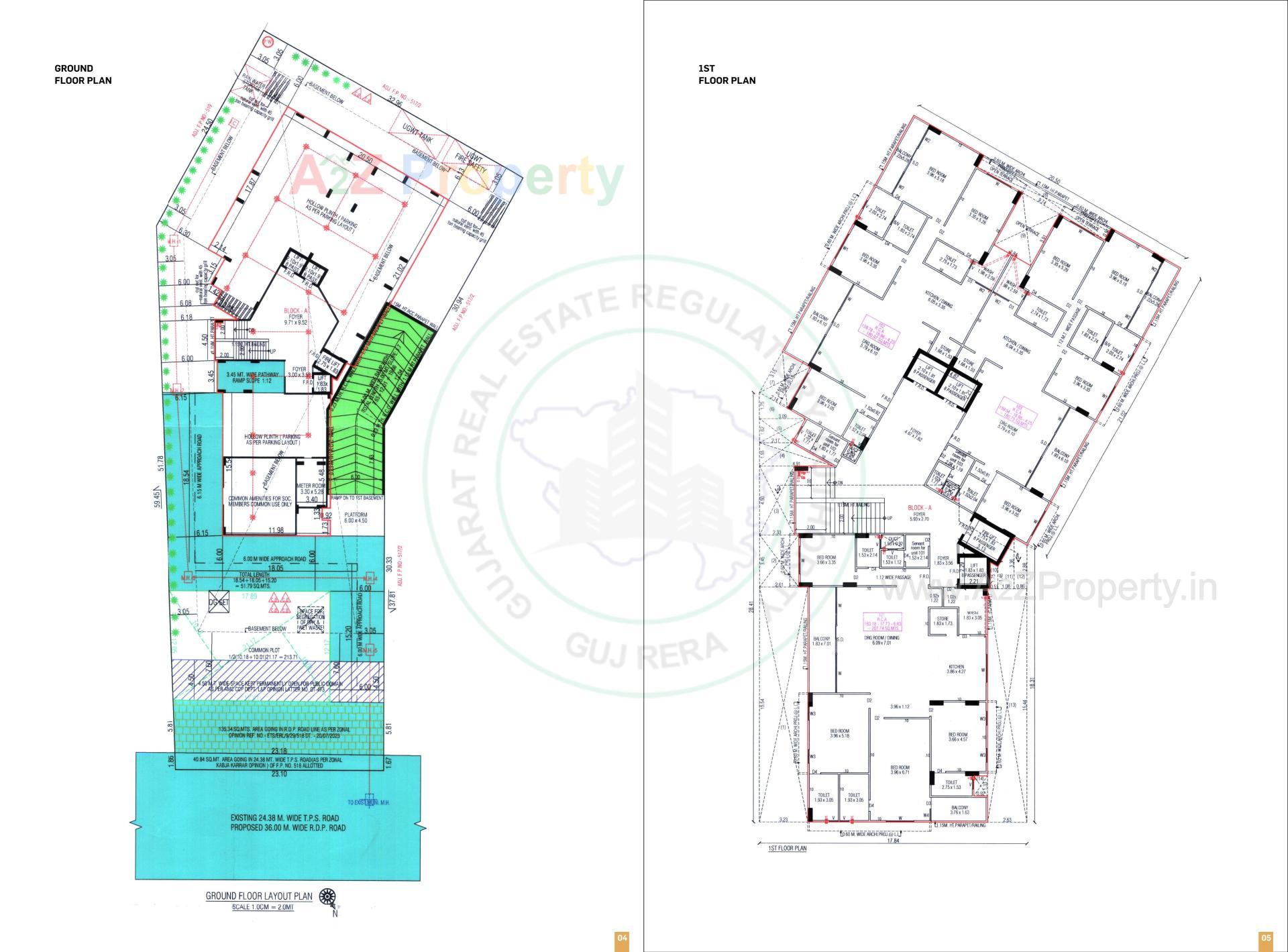 Layout of real estate project Ekaya located at Vadaj, Ahmedabad, Gujarat