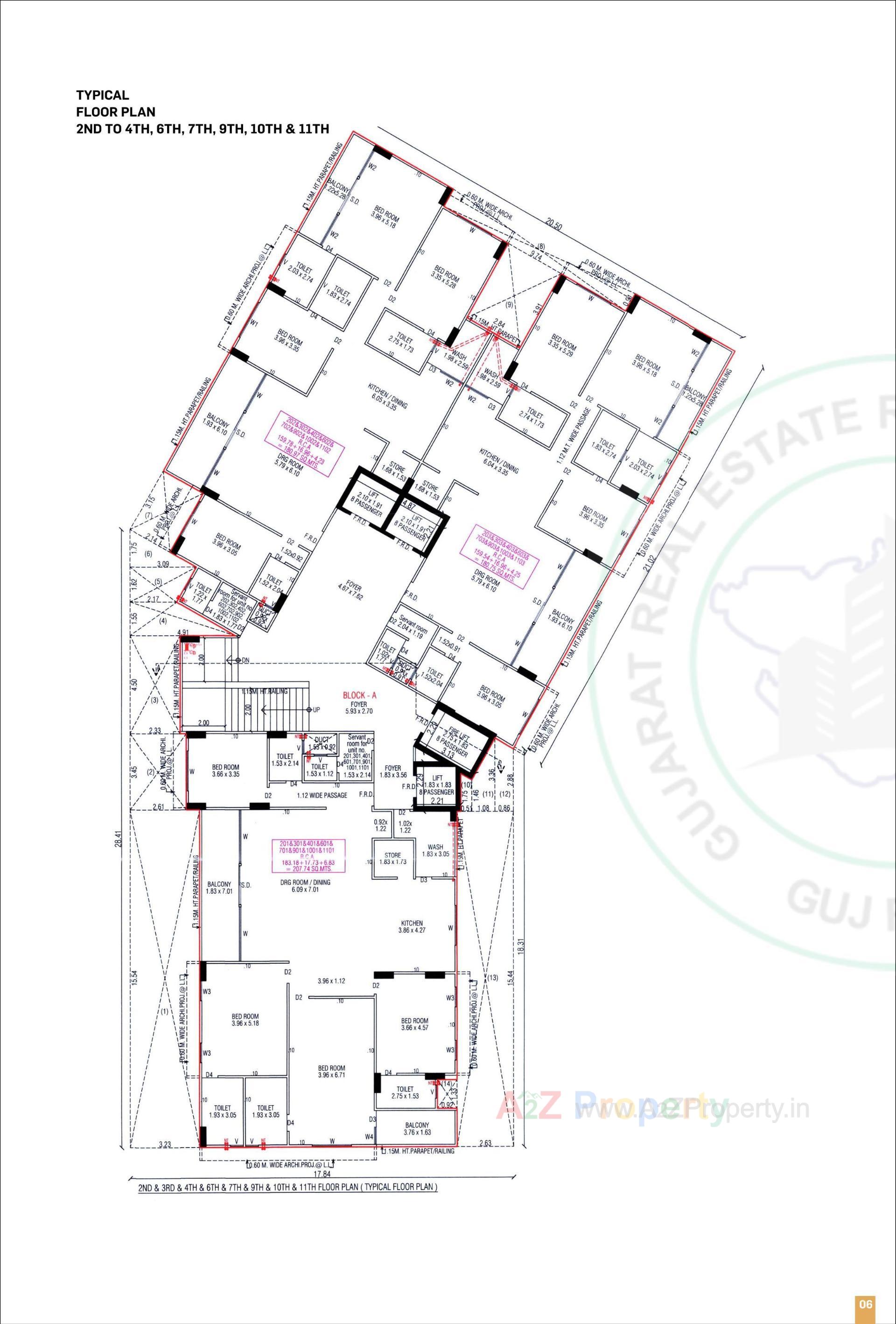 Layout of real estate project Ekaya located at Vadaj, Ahmedabad, Gujarat
