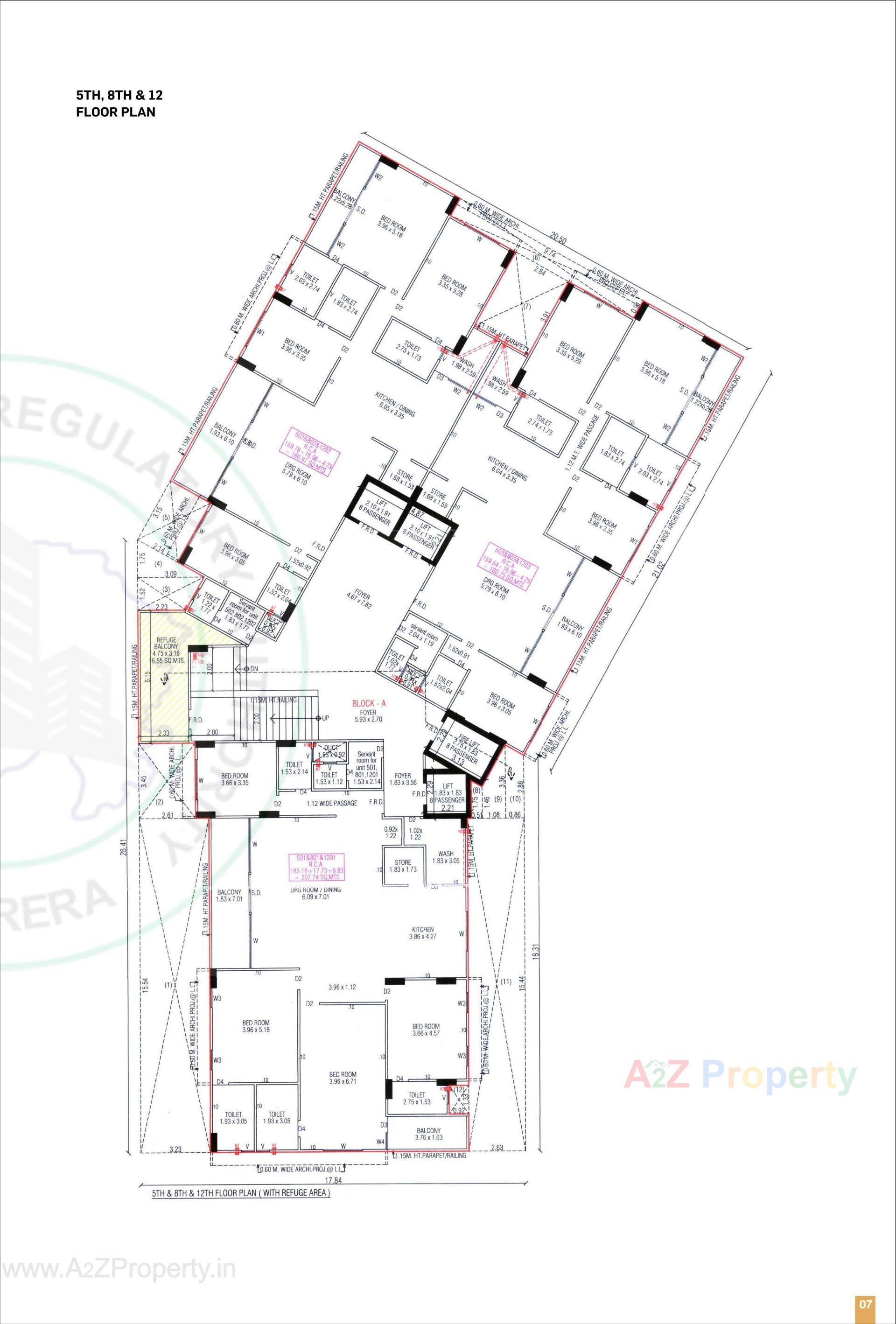 Layout of real estate project Ekaya located at Vadaj, Ahmedabad, Gujarat