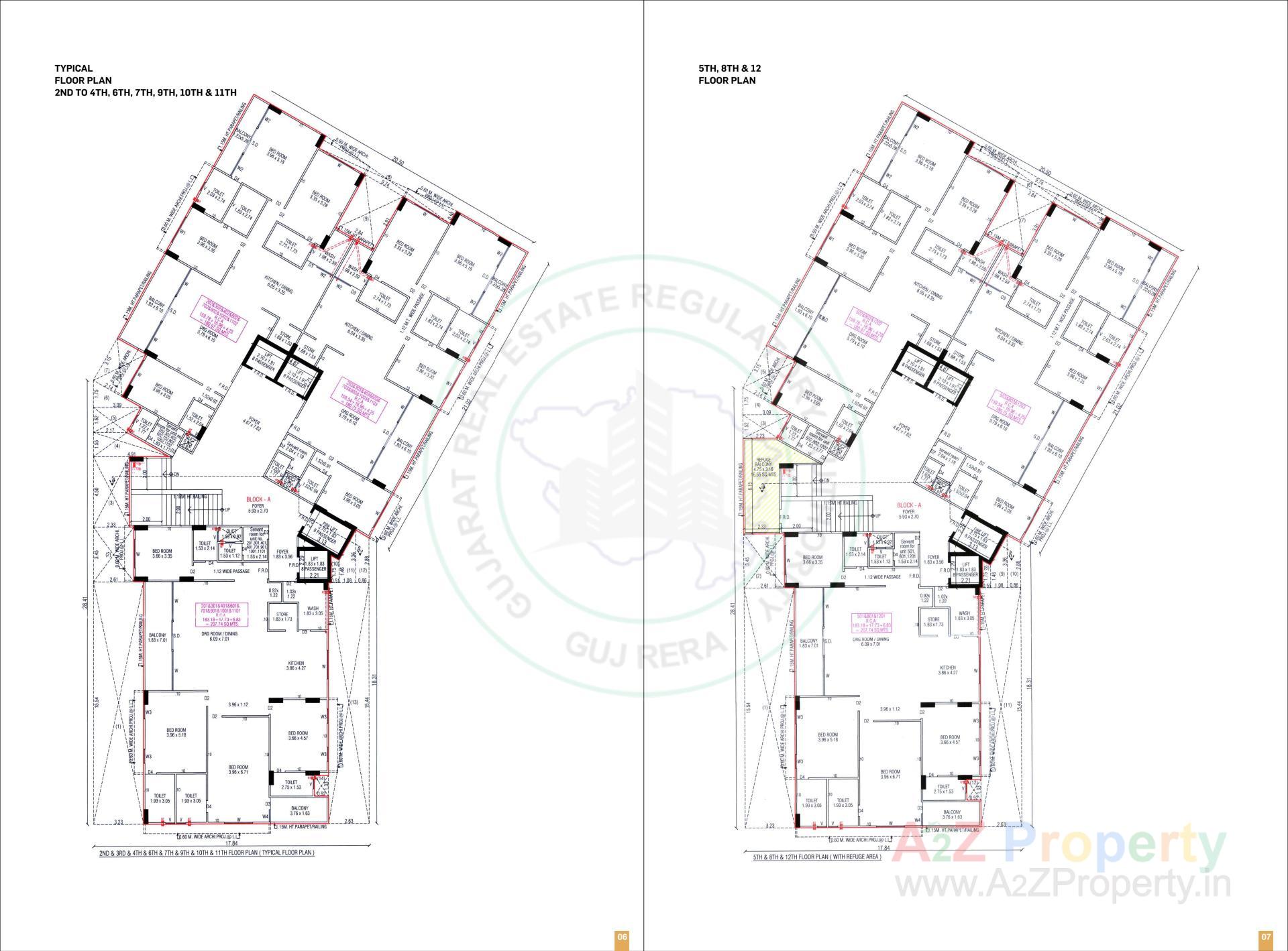 Layout of real estate project Ekaya located at Vadaj, Ahmedabad, Gujarat
