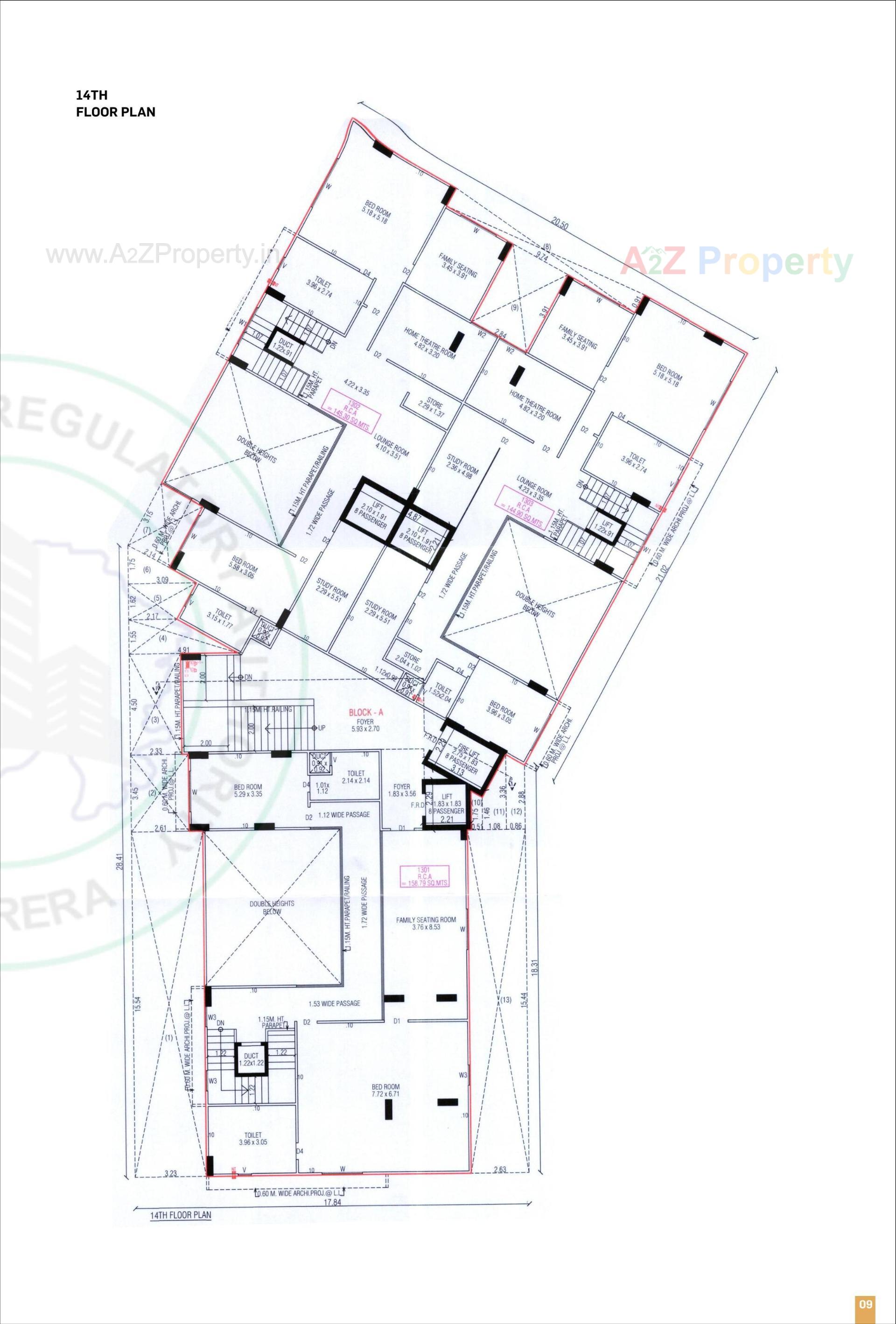 Layout of real estate project Ekaya located at Vadaj, Ahmedabad, Gujarat