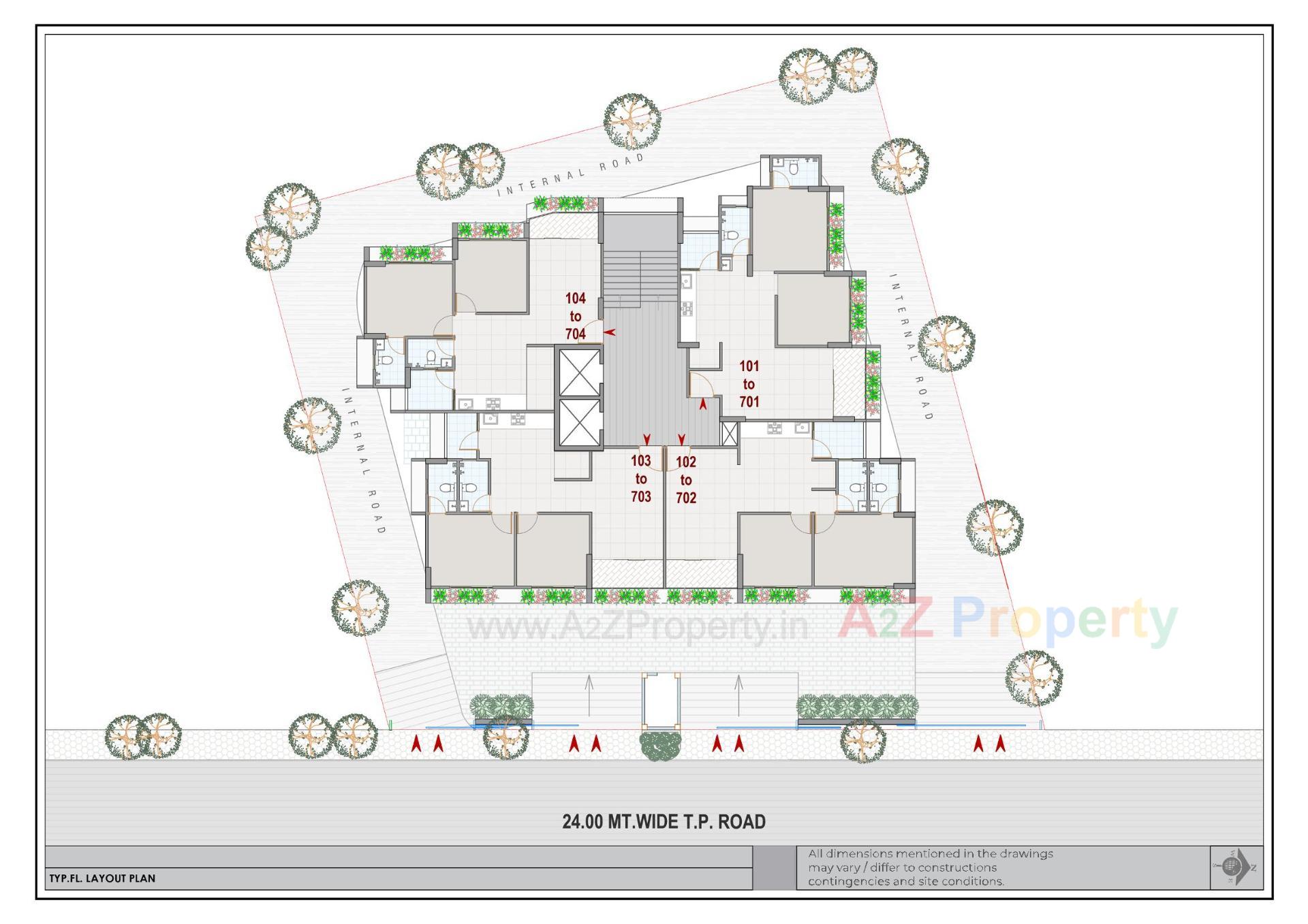 Layout of real estate project Eklingji Auram located at Sanand, Ahmedabad, Gujarat