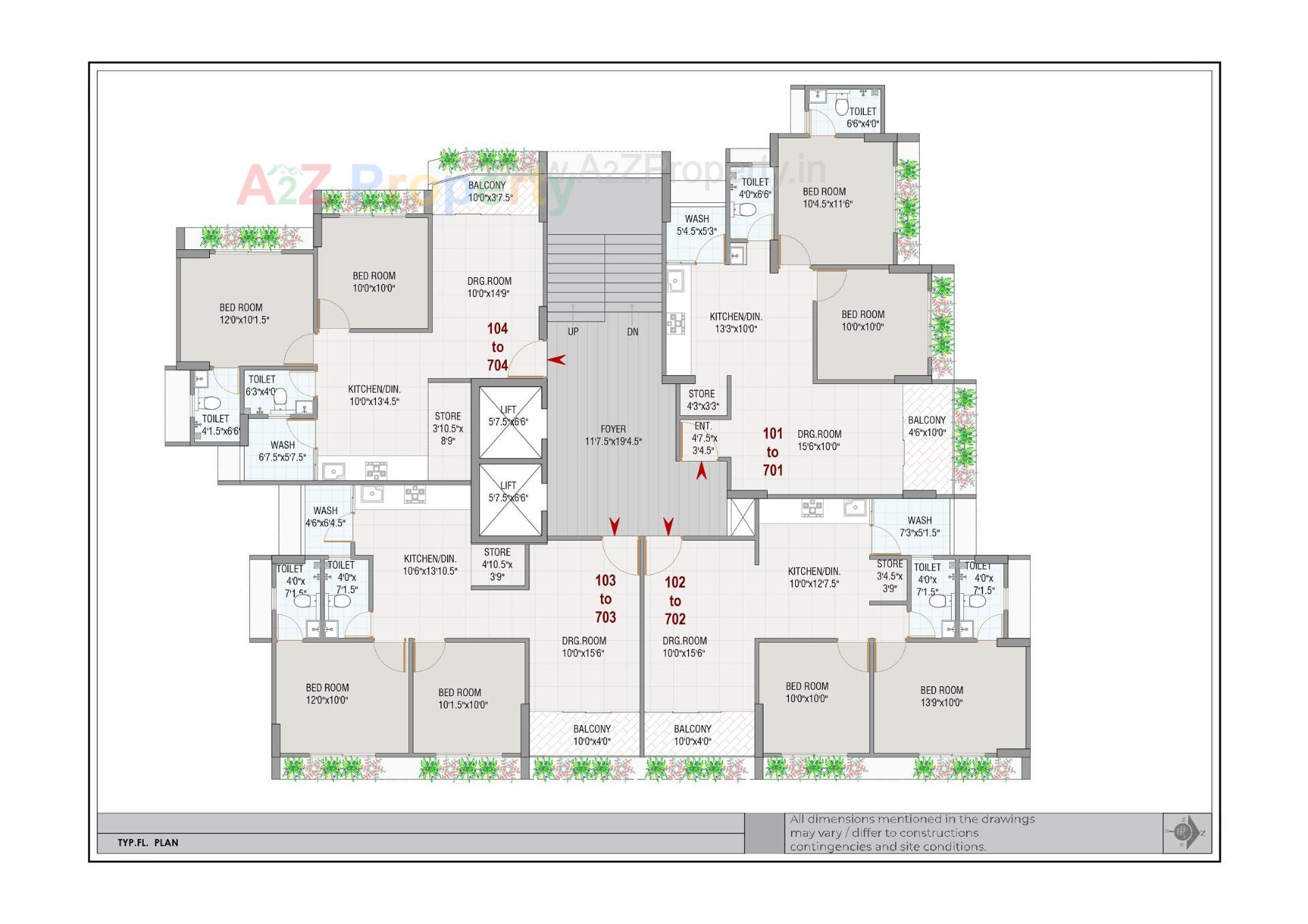 Layout of real estate project Eklingji Auram located at Sanand, Ahmedabad, Gujarat
