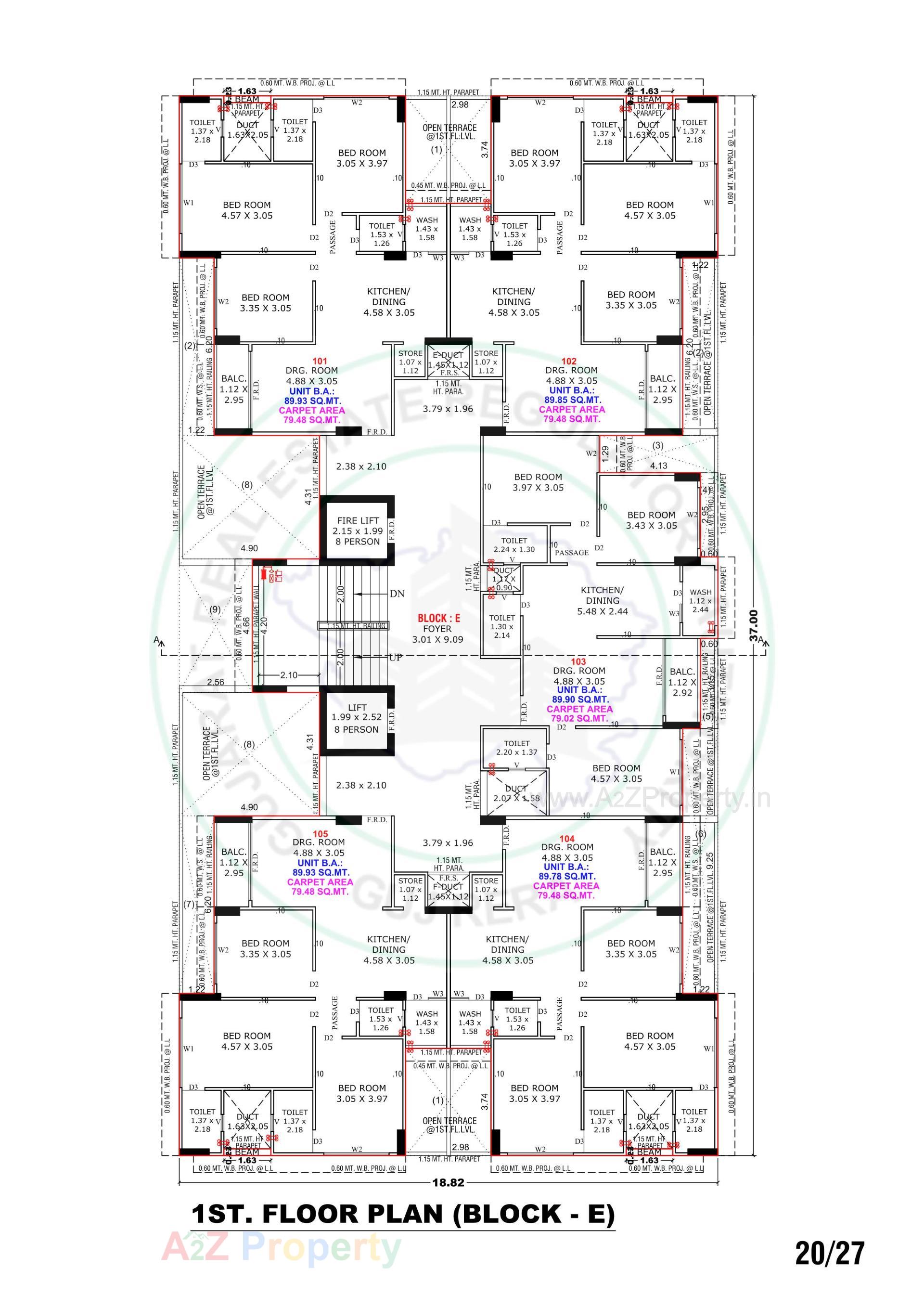 Layout of real estate project Eklingji Satvam located at Ghuma, Ahmedabad, Gujarat