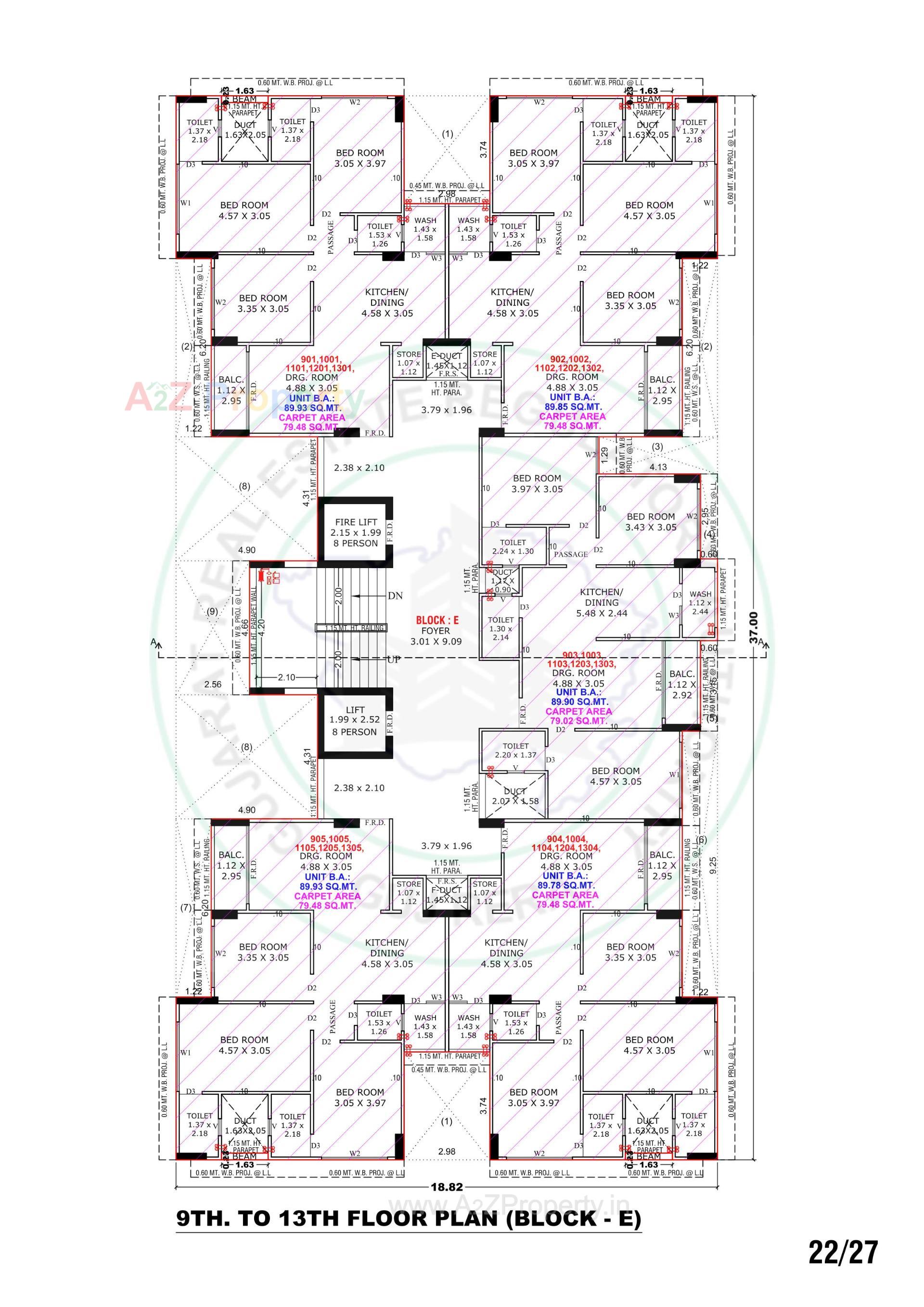 Layout of real estate project Eklingji Satvam located at Ghuma, Ahmedabad, Gujarat