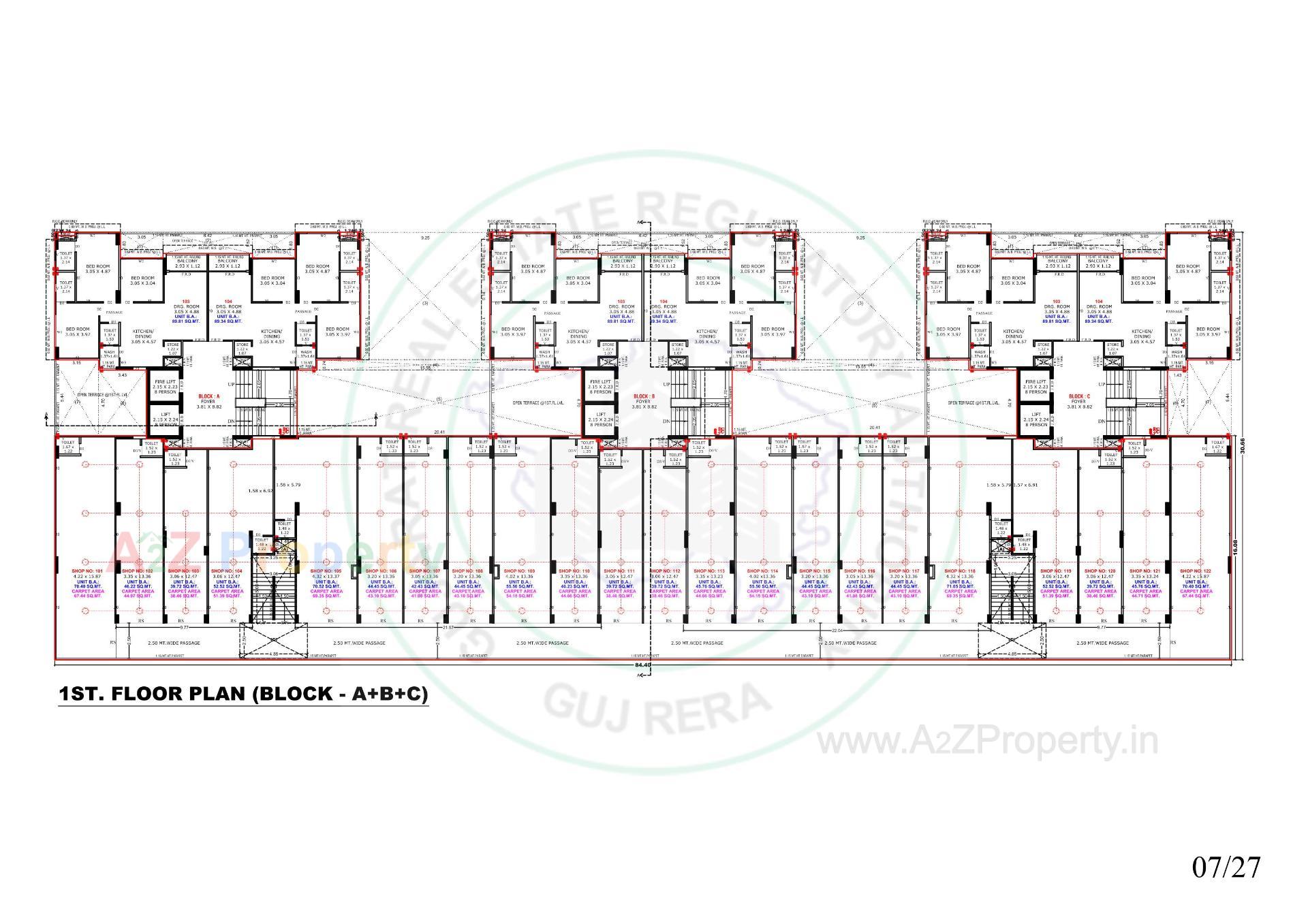 Layout of real estate project Eklingji Satvam located at Ghuma, Ahmedabad, Gujarat