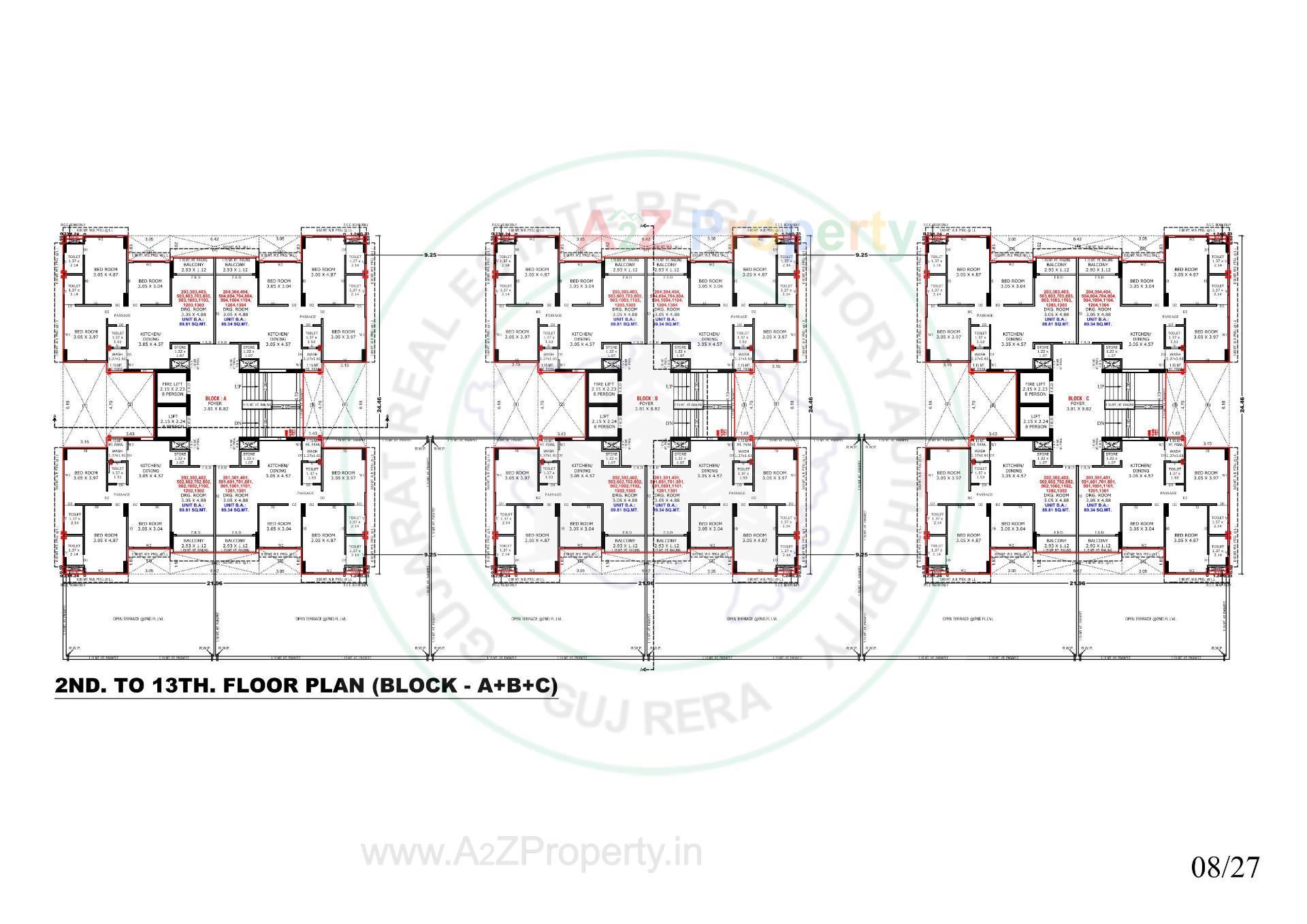 Layout of real estate project Eklingji Satvam located at Ghuma, Ahmedabad, Gujarat
