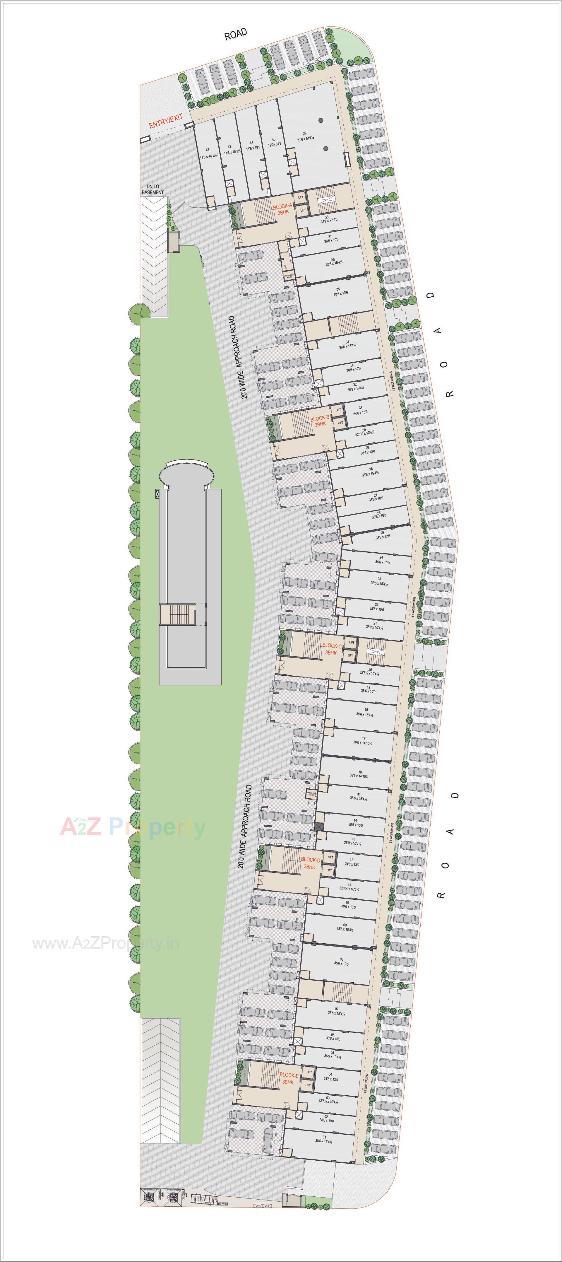 Layout of real estate project Eklingji Skylights located at Sanand, Ahmedabad, Gujarat
