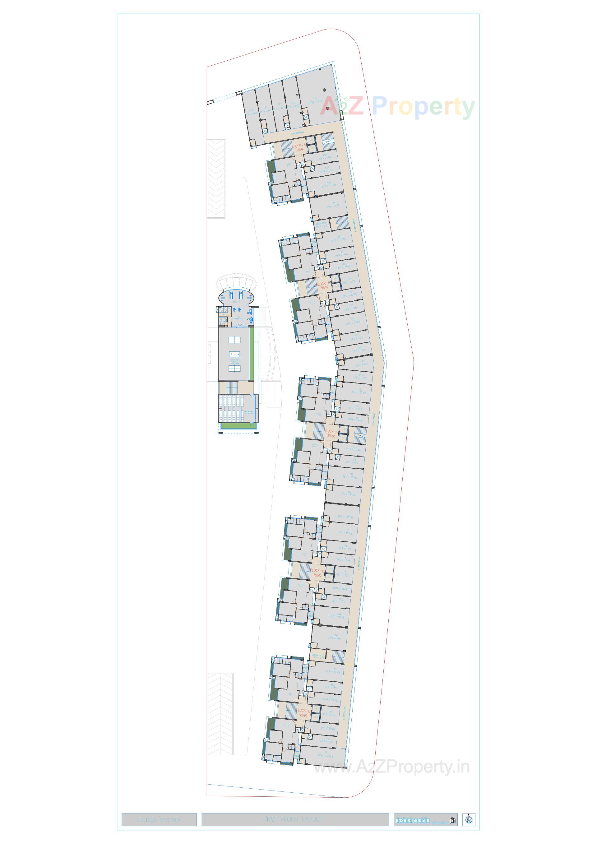 Layout of real estate project Eklingji Skylights located at Sanand, Ahmedabad, Gujarat