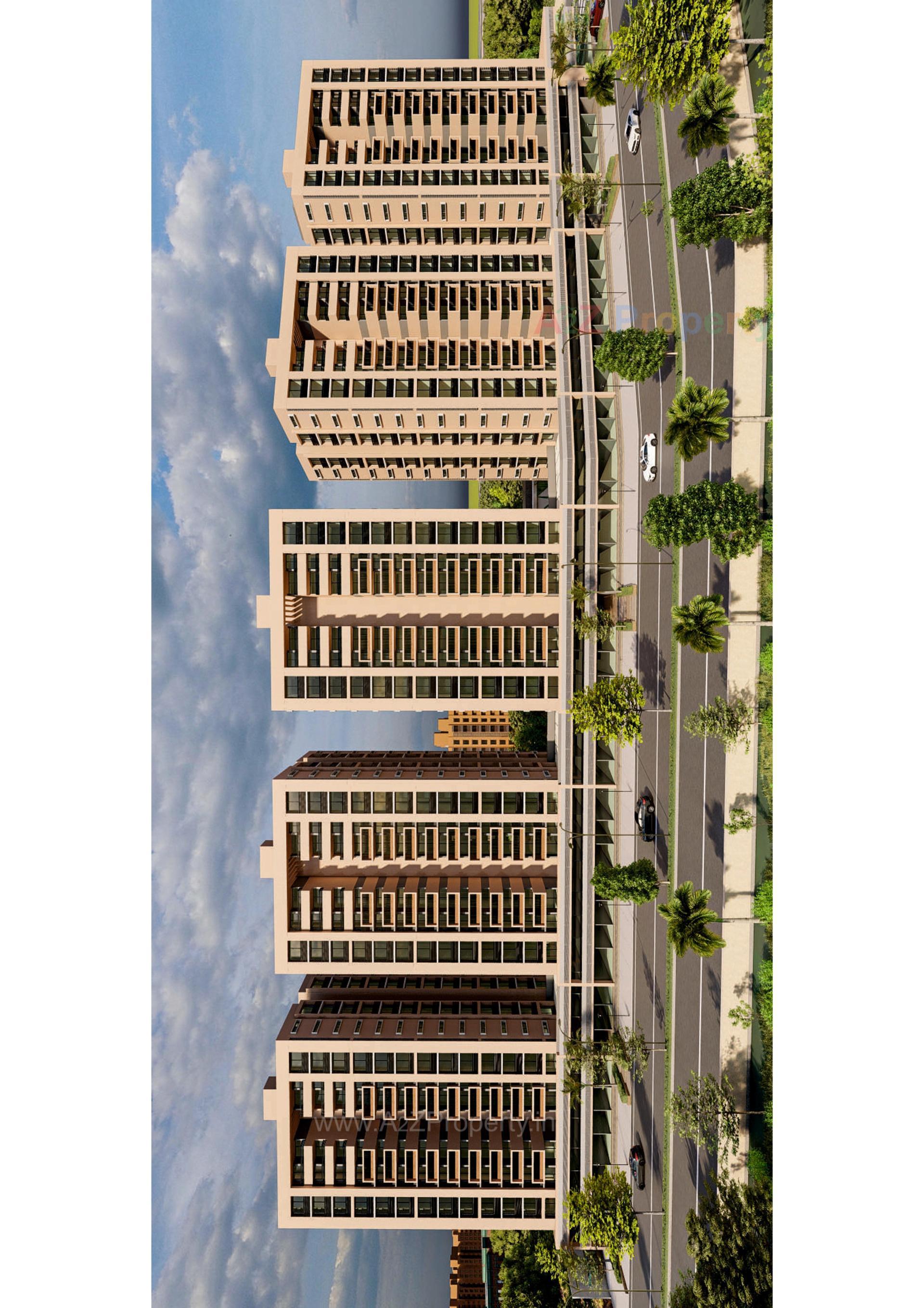 3D Elevation of real estate project Eklingji Skylights located at Sanand, Ahmedabad, Gujarat