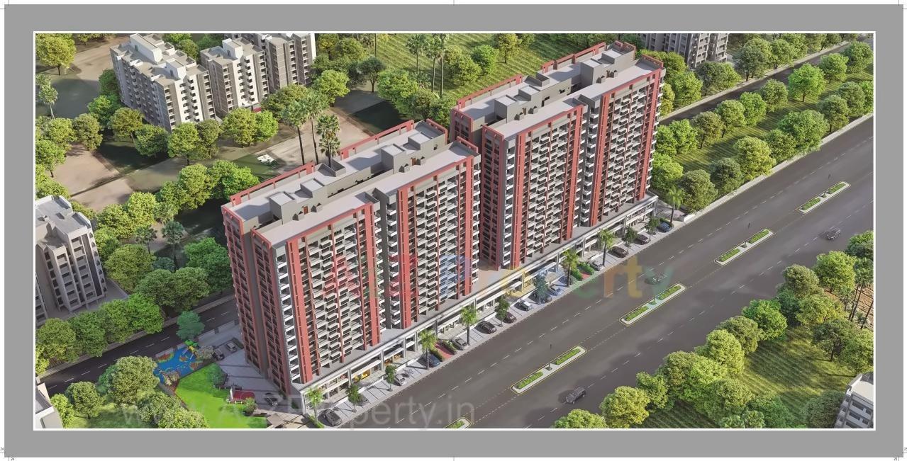 3D Elevation of real estate project Ekta Festival located at Vadaj, Ahmedabad, Gujarat