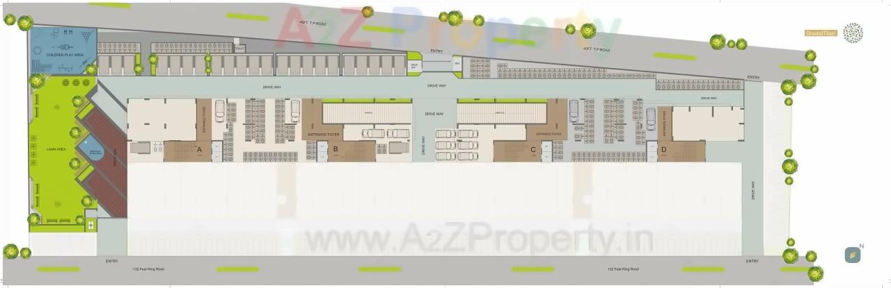 Layout of real estate project Ekta Festival located at Vadaj, Ahmedabad, Gujarat