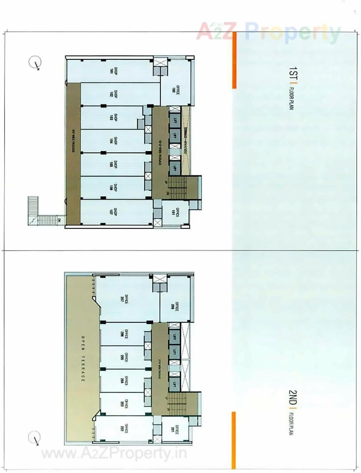 Layout of real estate project Element Corporate Park located at Bodakdev, Ahmedabad, Gujarat