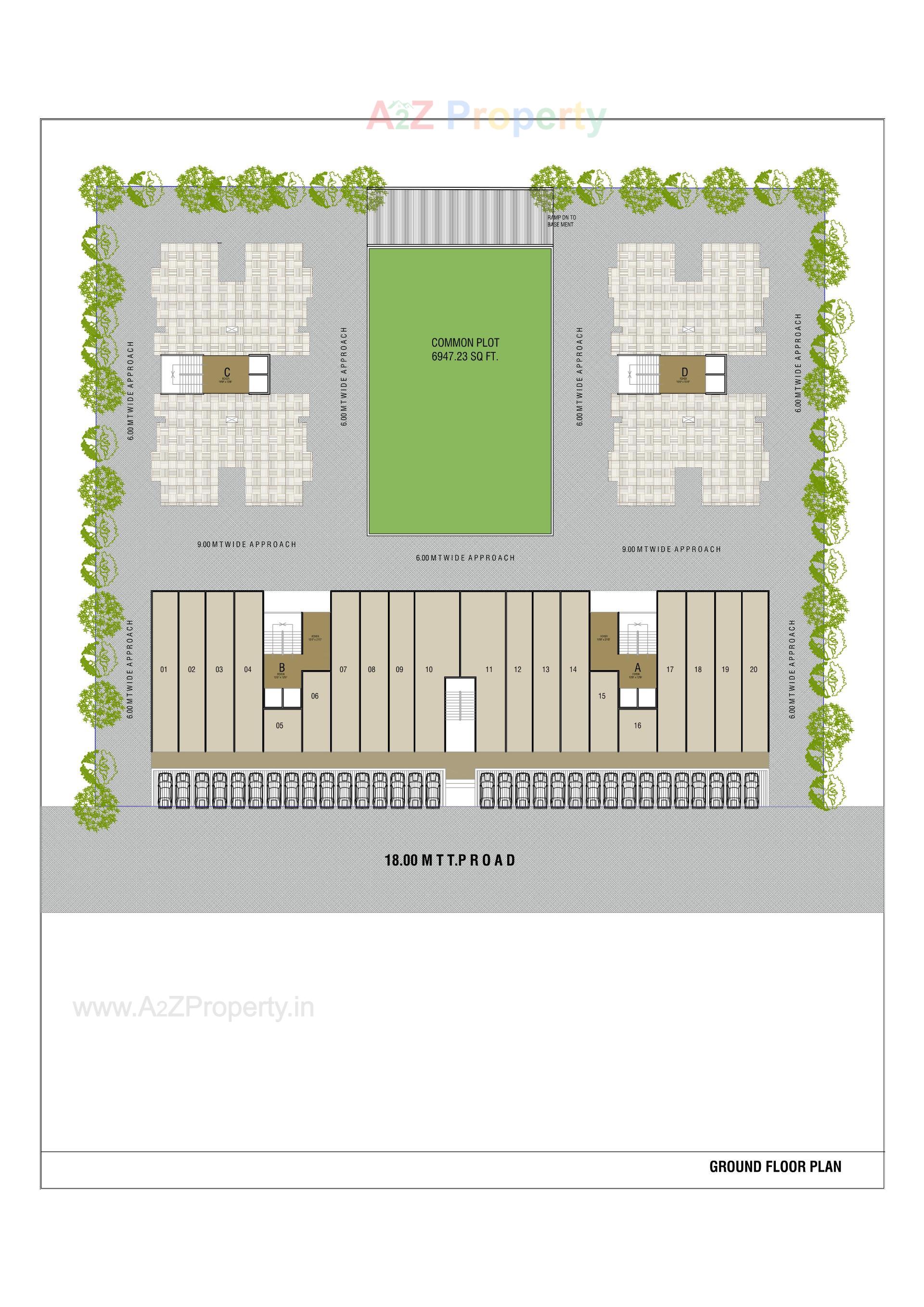 Layout of real estate project Elenza Greenfield located at Shela, Ahmedabad, Gujarat