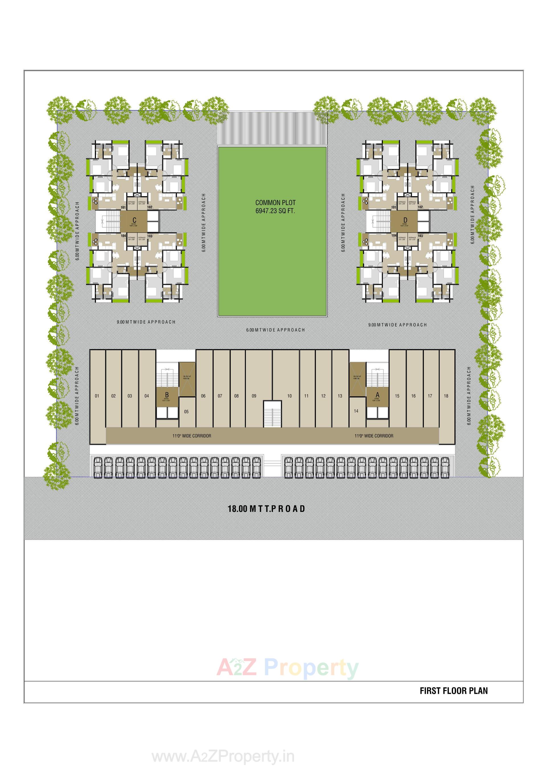Layout of real estate project Elenza Greenfield located at Shela, Ahmedabad, Gujarat