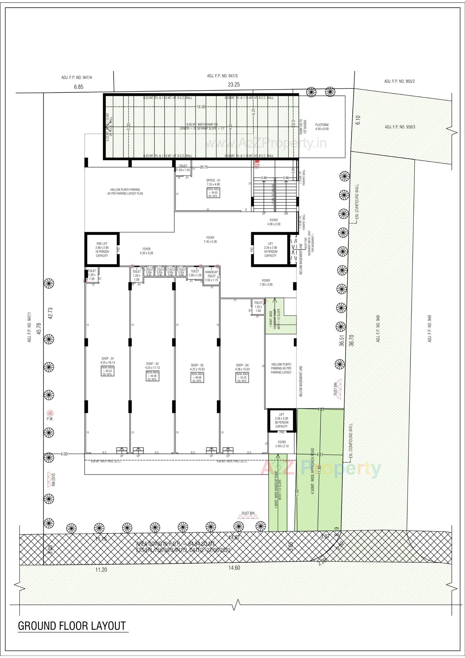 Layout of real estate project Eleven The Oracle located at Sabarmati, Ahmedabad, Gujarat