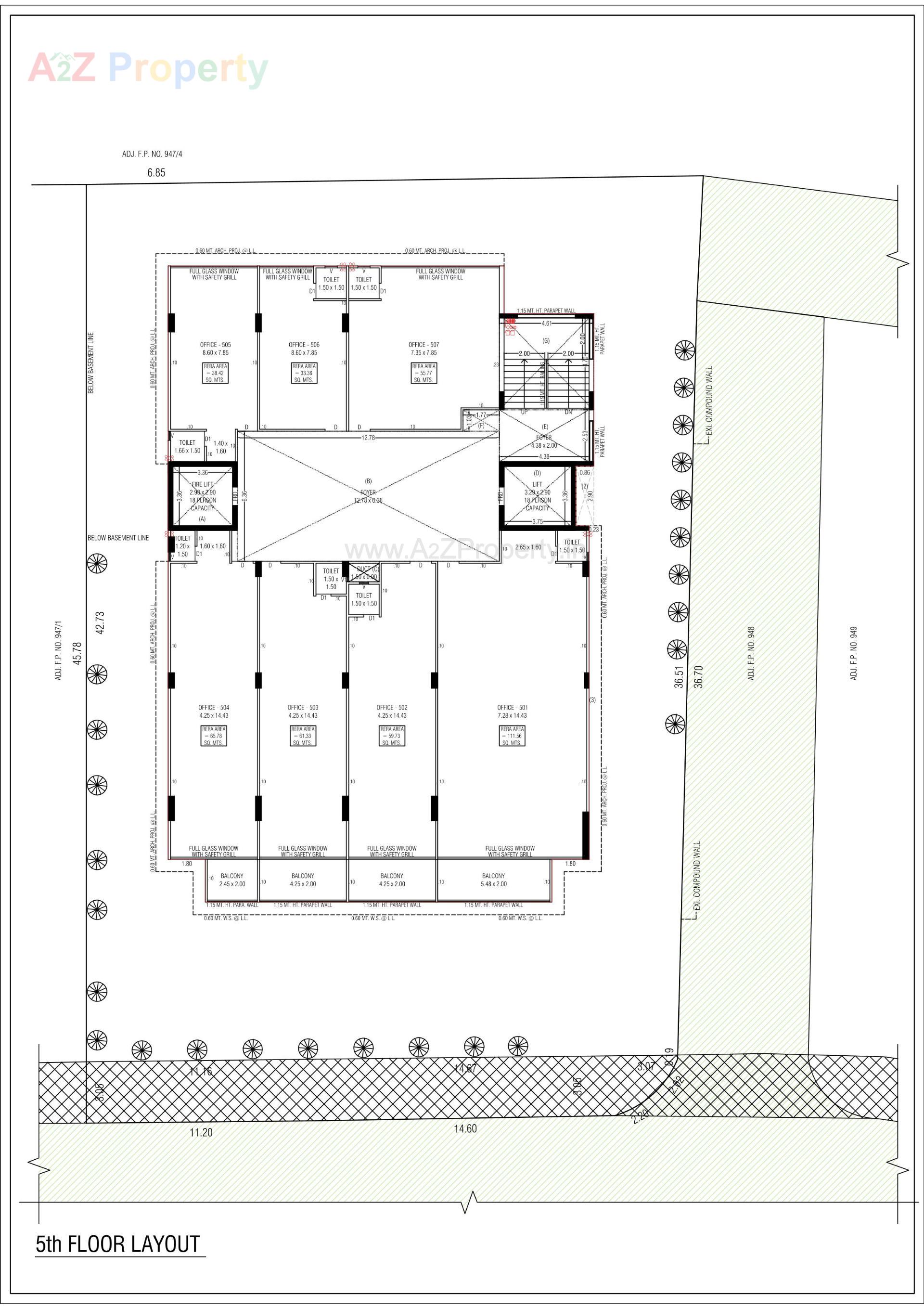 Layout of real estate project Eleven The Oracle located at Sabarmati, Ahmedabad, Gujarat