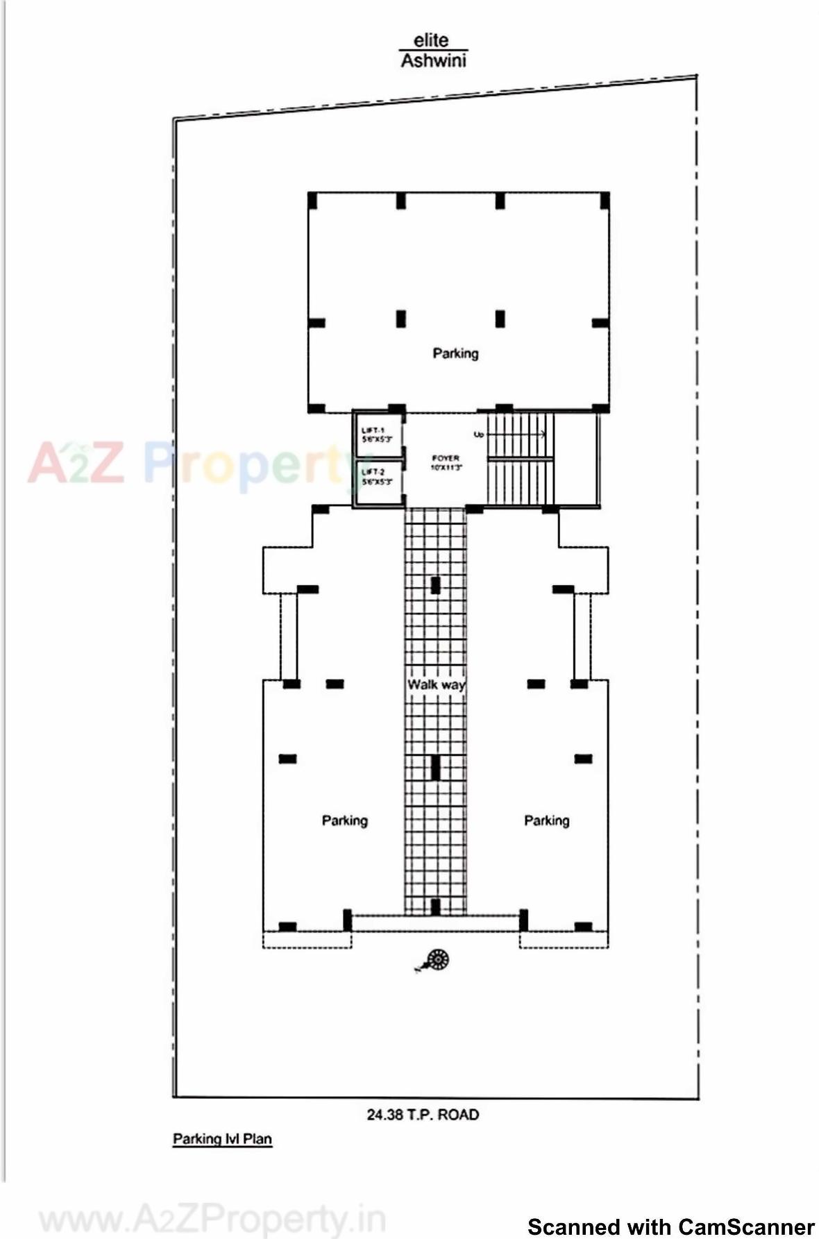 Layout of real estate project Elite Ashwini located at Vadaj, Ahmedabad, Gujarat