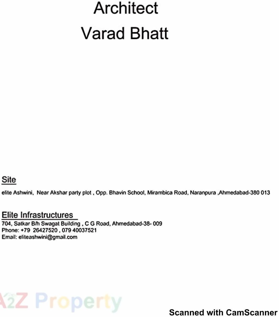  of real estate project Elite Ashwini located at Vadaj, Ahmedabad, Gujarat