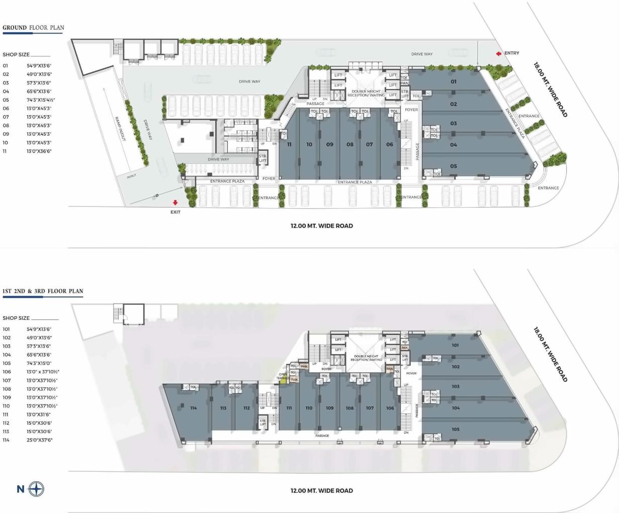 Layout of real estate project Elite Magnum located at Vadaj, Ahmedabad, Gujarat