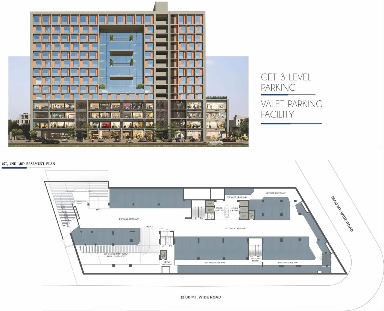 Layout of real estate project Elite Magnum located at Vadaj, Ahmedabad, Gujarat