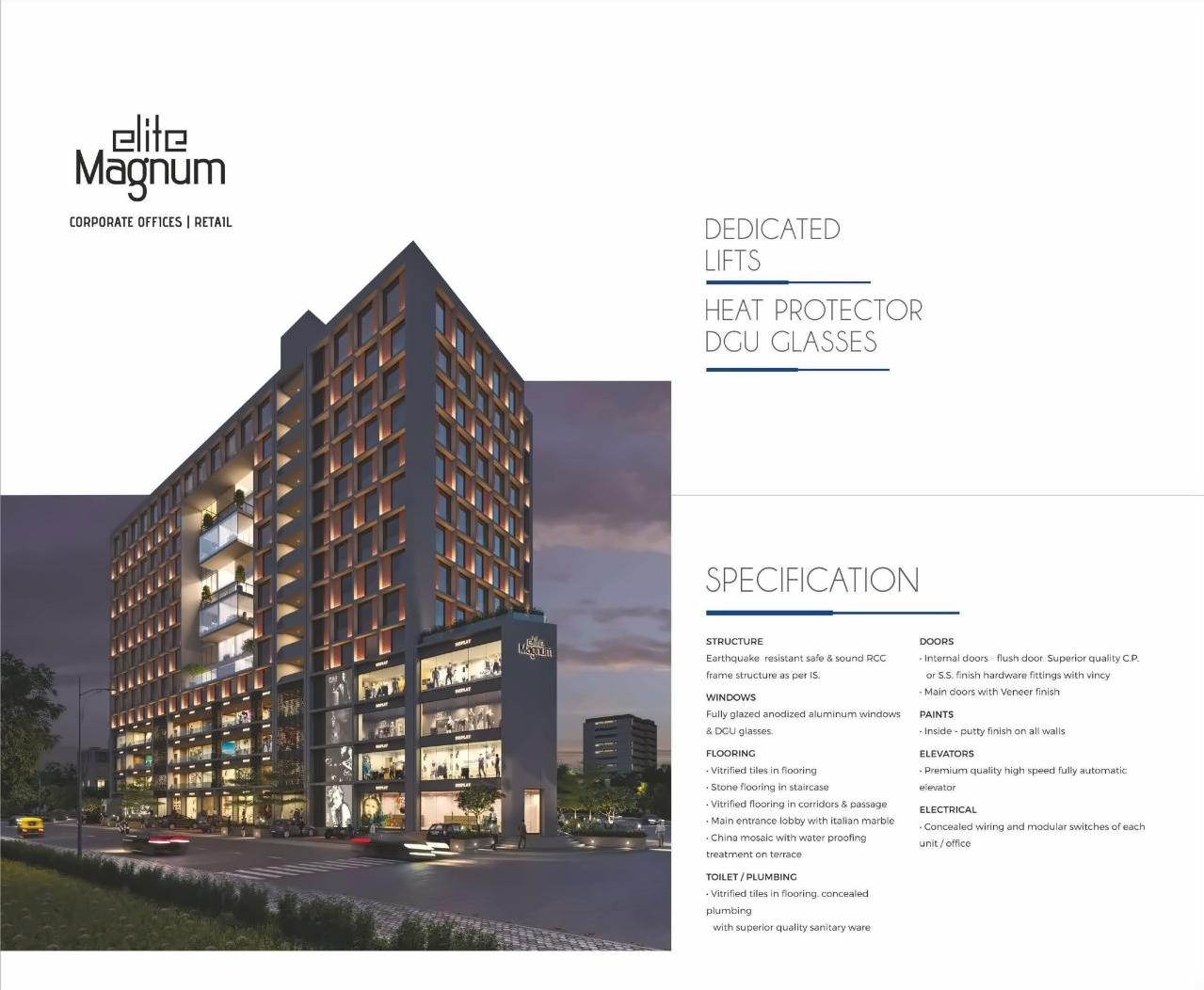 3D Elevation of real estate project Elite Magnum located at Vadaj, Ahmedabad, Gujarat