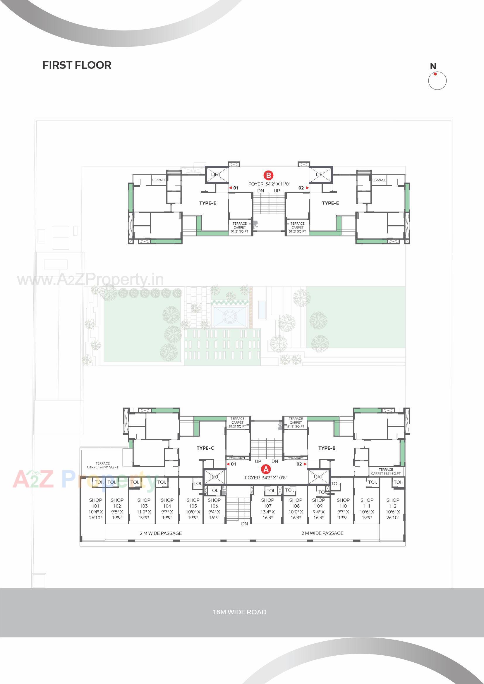 Layout of real estate project Elite Mars located at Chharodi, Ahmedabad, Gujarat