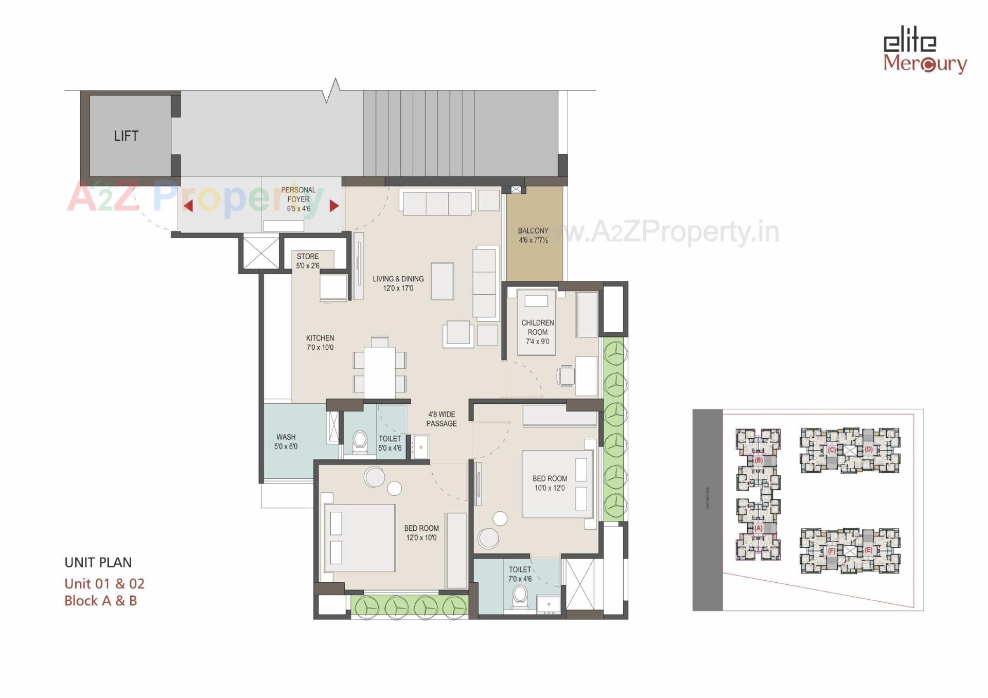 Layout of real estate project Elite Mercury located at Tragad, Ahmedabad, Gujarat