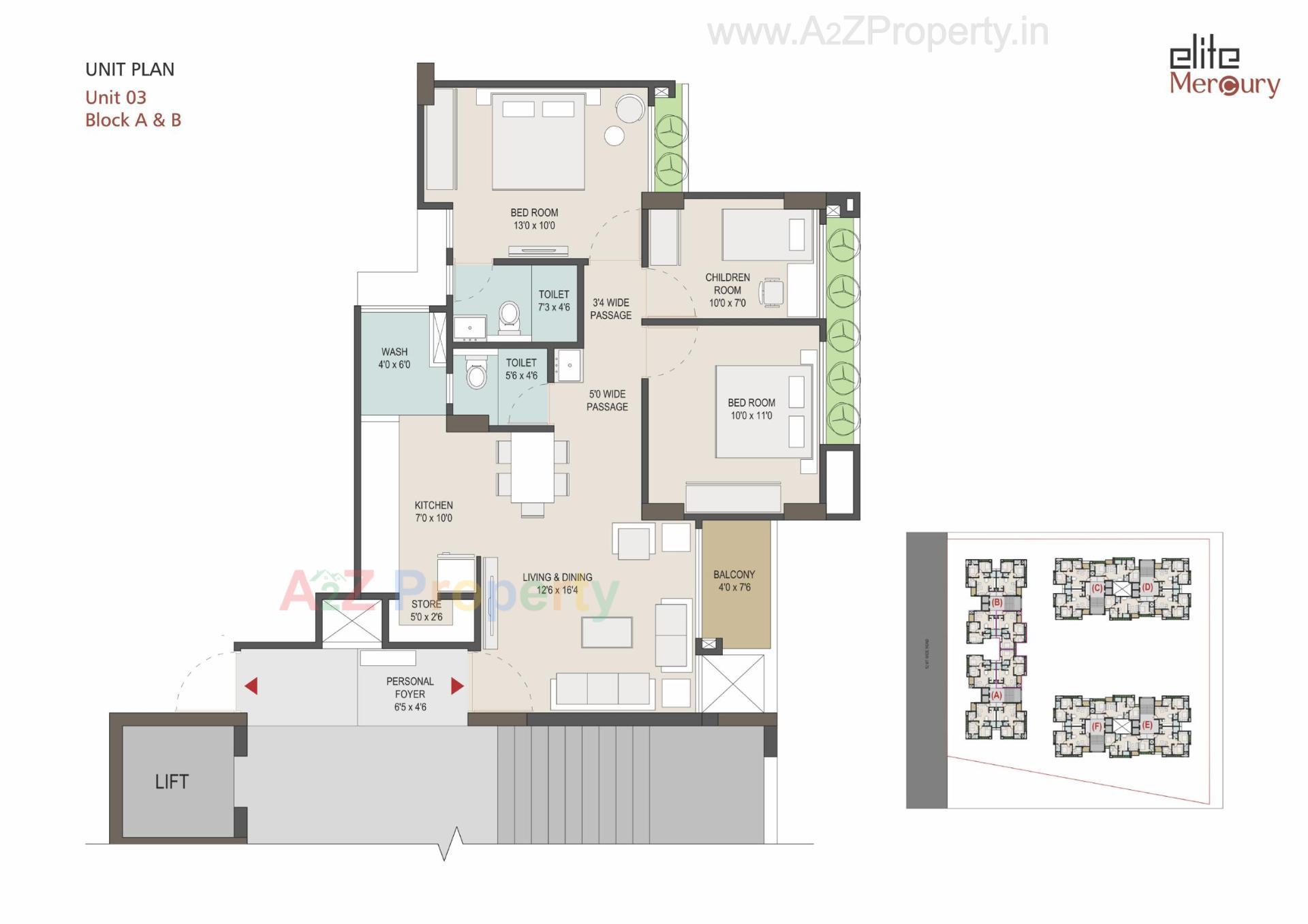 Layout of real estate project Elite Mercury located at Tragad, Ahmedabad, Gujarat