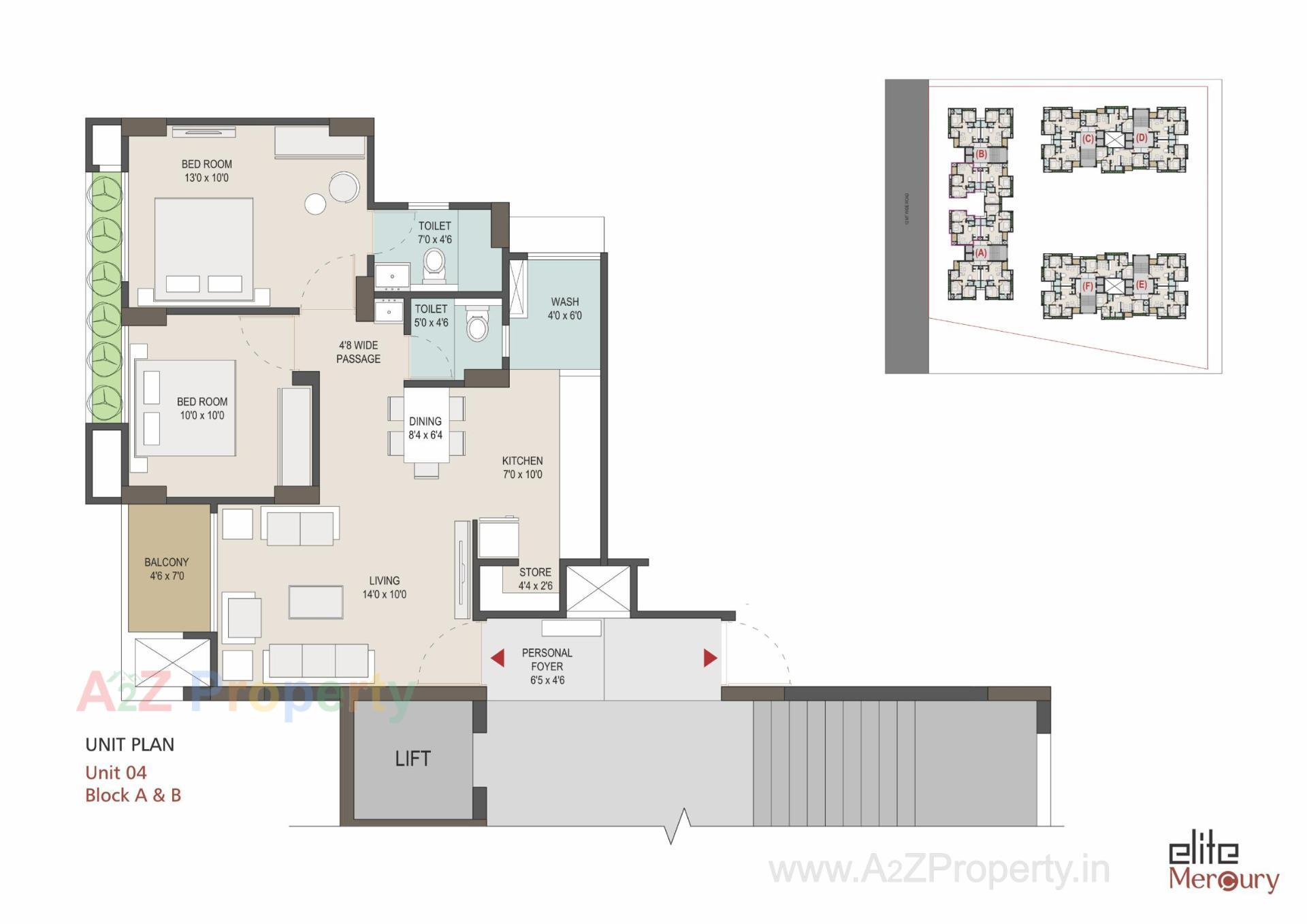 Layout of real estate project Elite Mercury located at Tragad, Ahmedabad, Gujarat