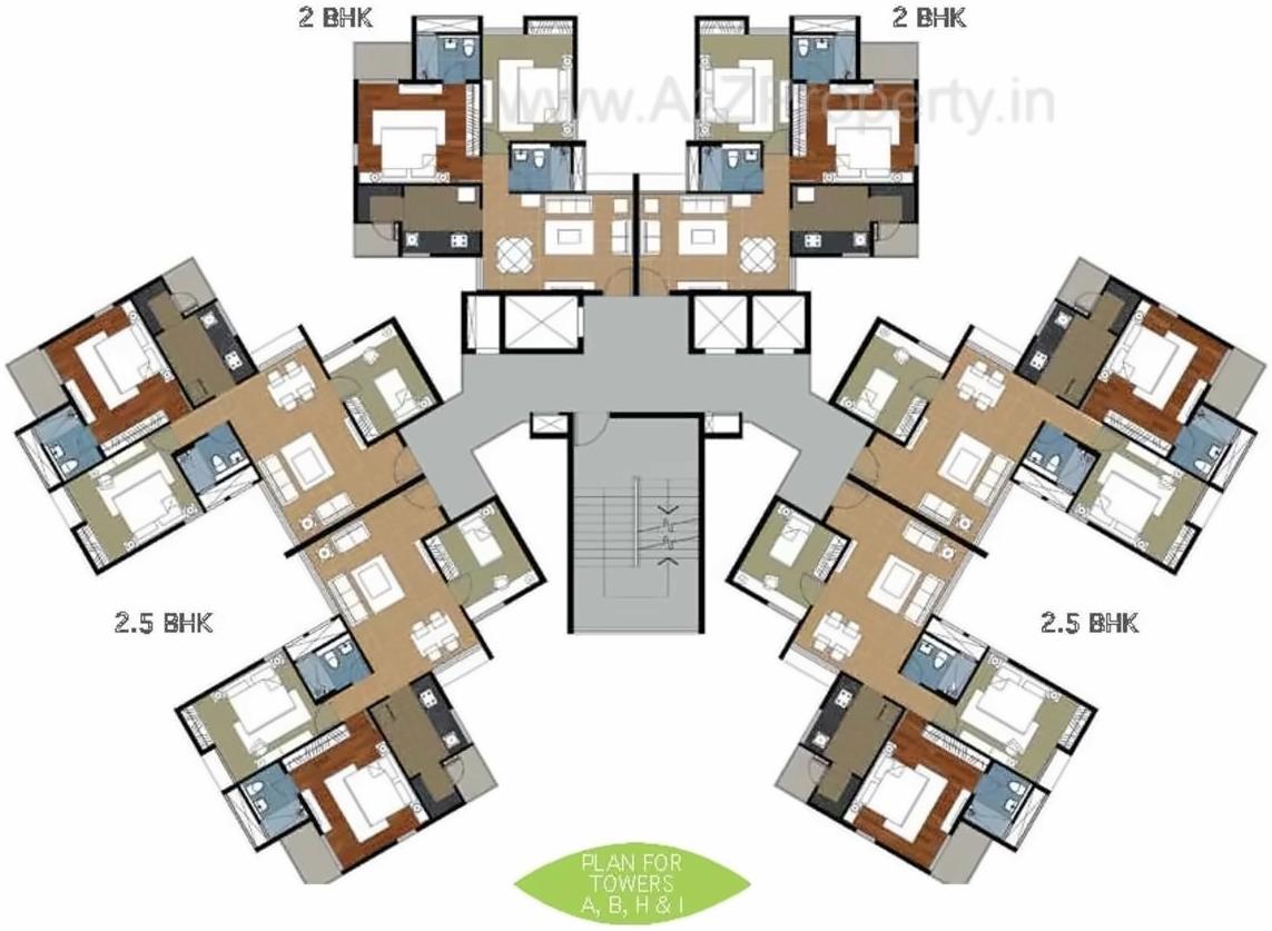 Layout of real estate project Elysium () located at Khodiyar, Ahmedabad, Gujarat