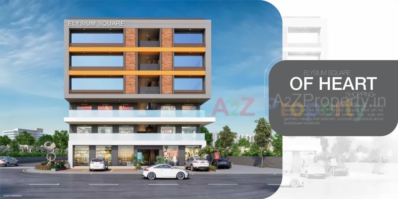 3D Elevation of real estate project Elysium Square located at Saijpur, Ahmedabad, Gujarat