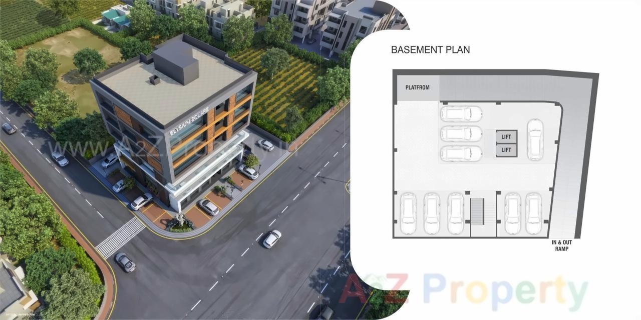 Layout of real estate project Elysium Square located at Saijpur, Ahmedabad, Gujarat