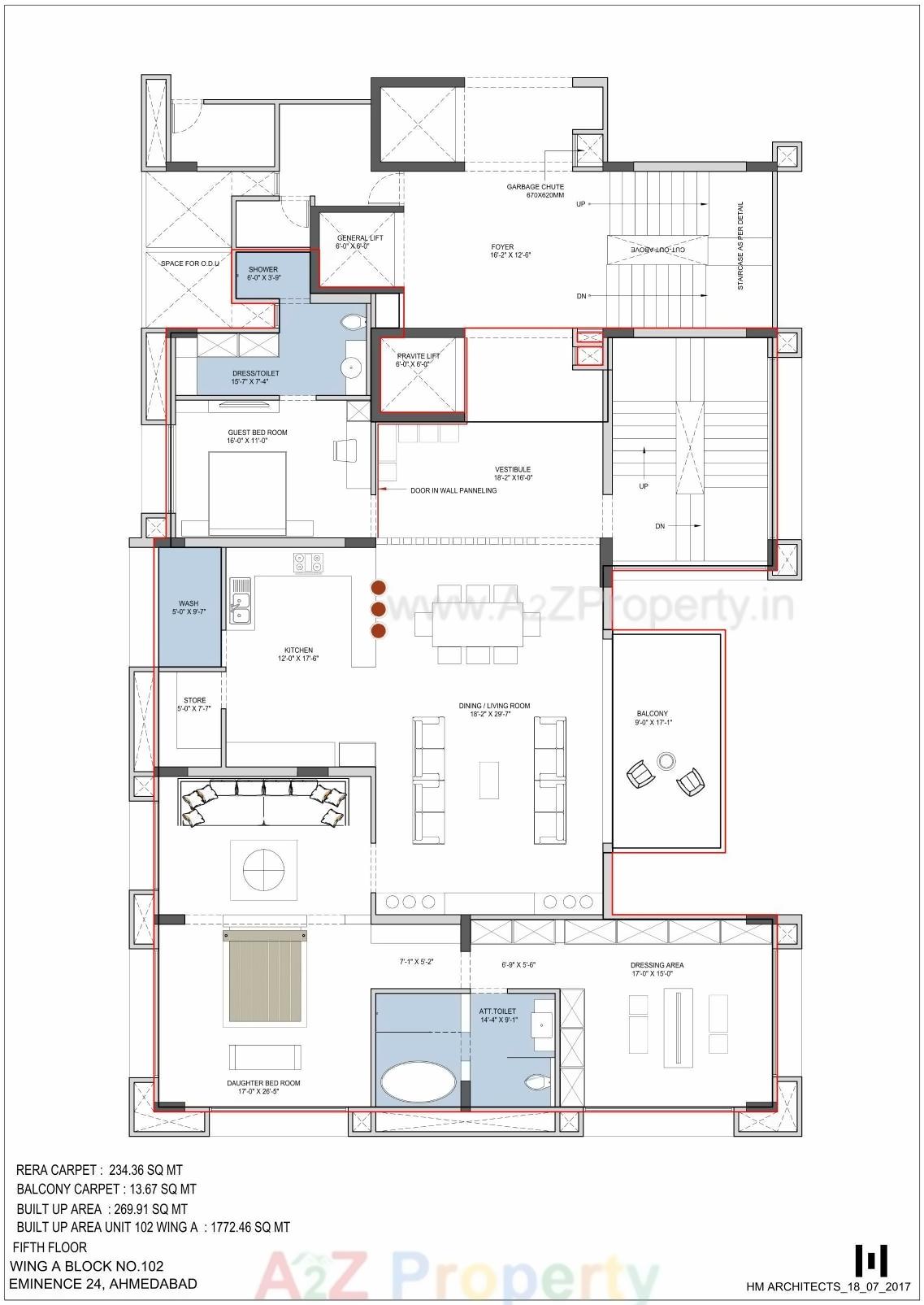 Layout of real estate project Eminence located at City, Ahmedabad, Gujarat