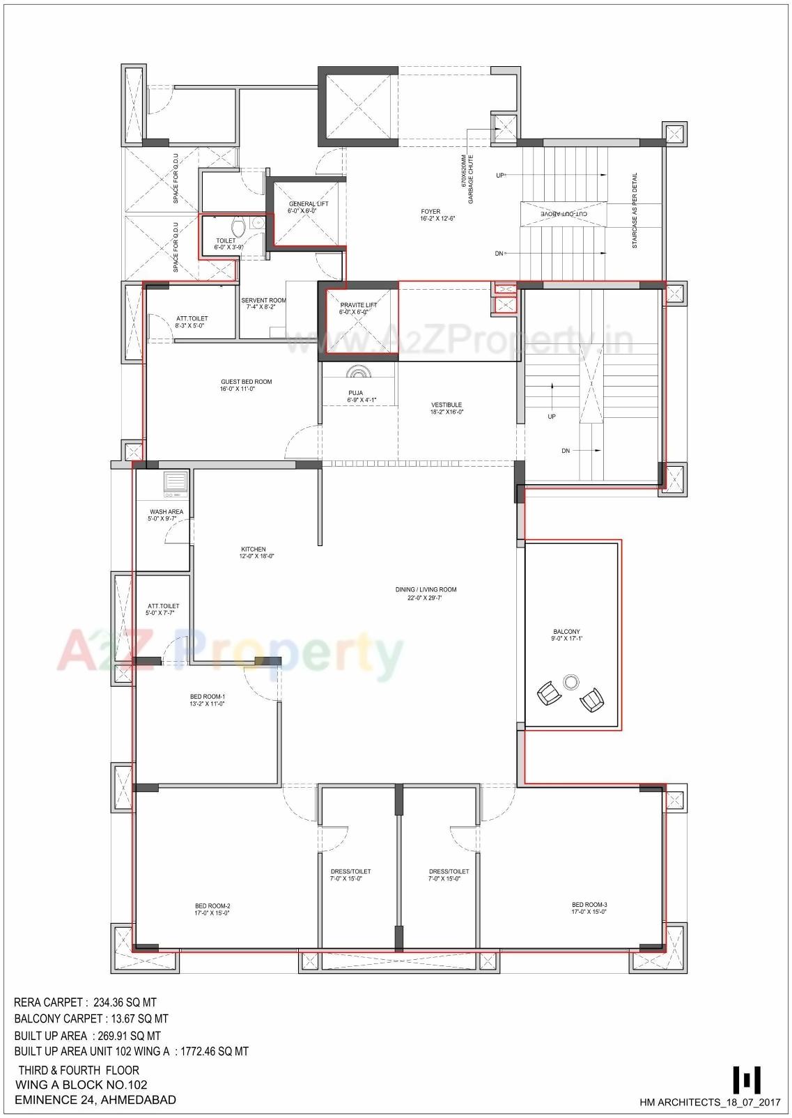 Layout of real estate project Eminence located at City, Ahmedabad, Gujarat