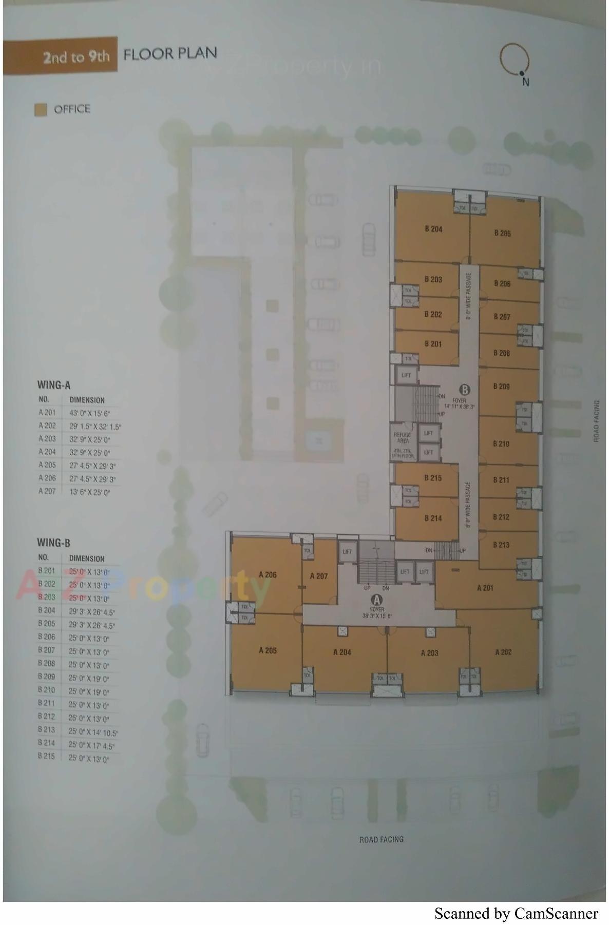 Layout of real estate project Empire Business Hub located at Sola, Ahmedabad, Gujarat
