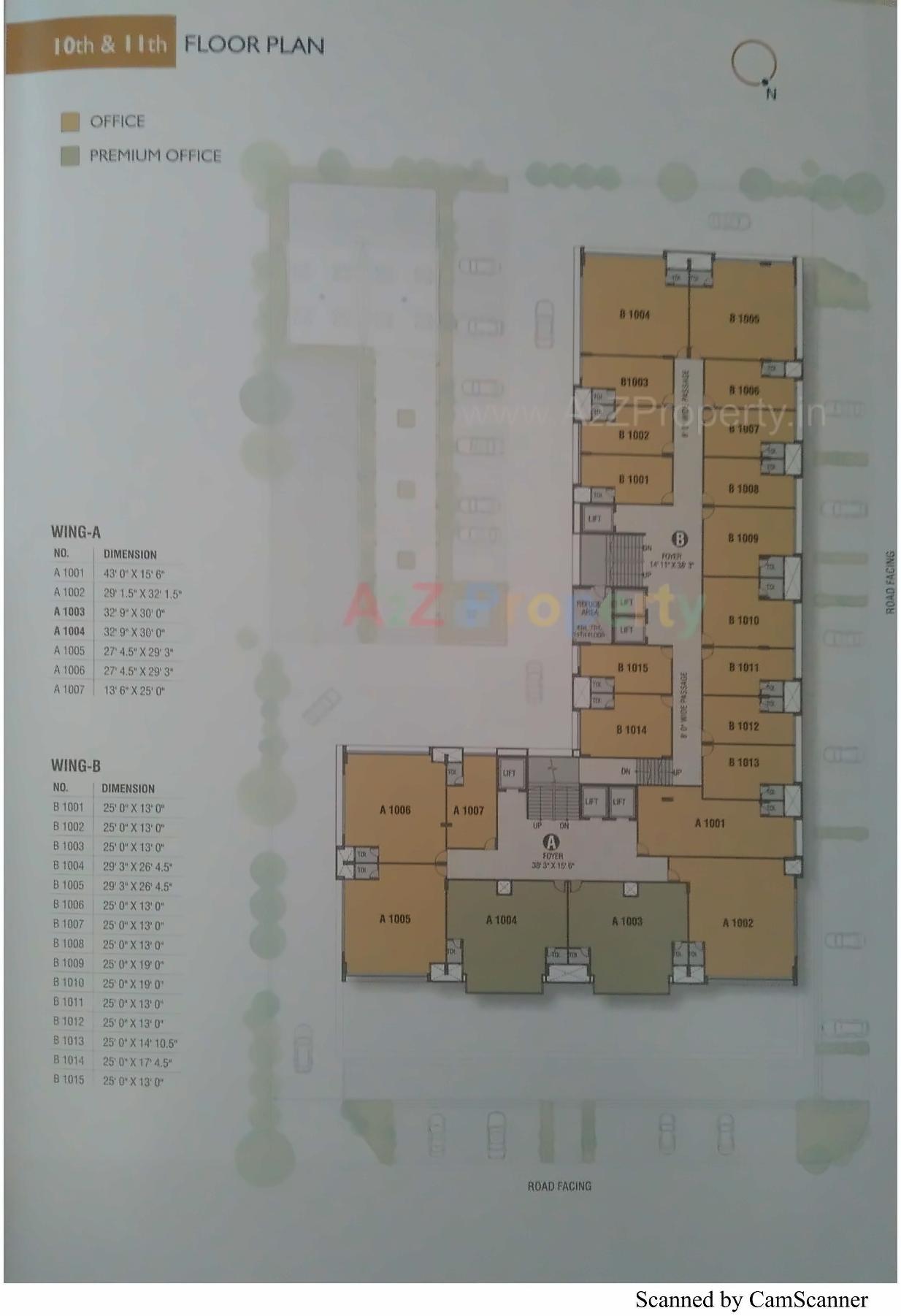 Layout of real estate project Empire Business Hub located at Sola, Ahmedabad, Gujarat