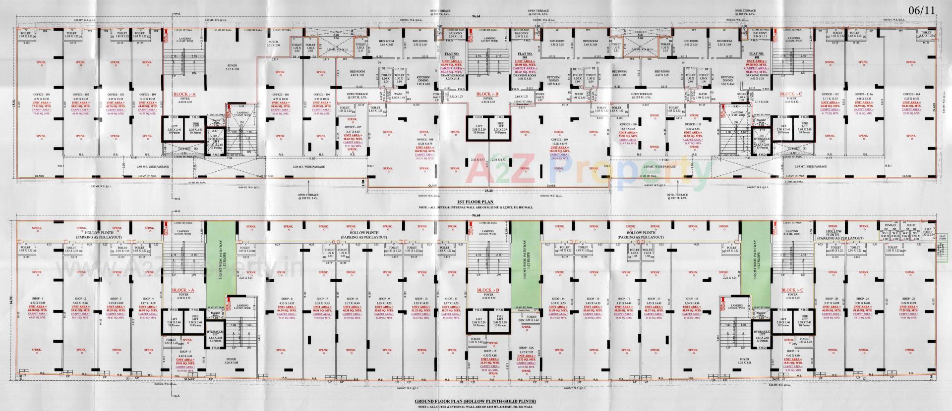 Layout of real estate project Empire Skypark located at Ahmedabad, Ahmedabad, Gujarat