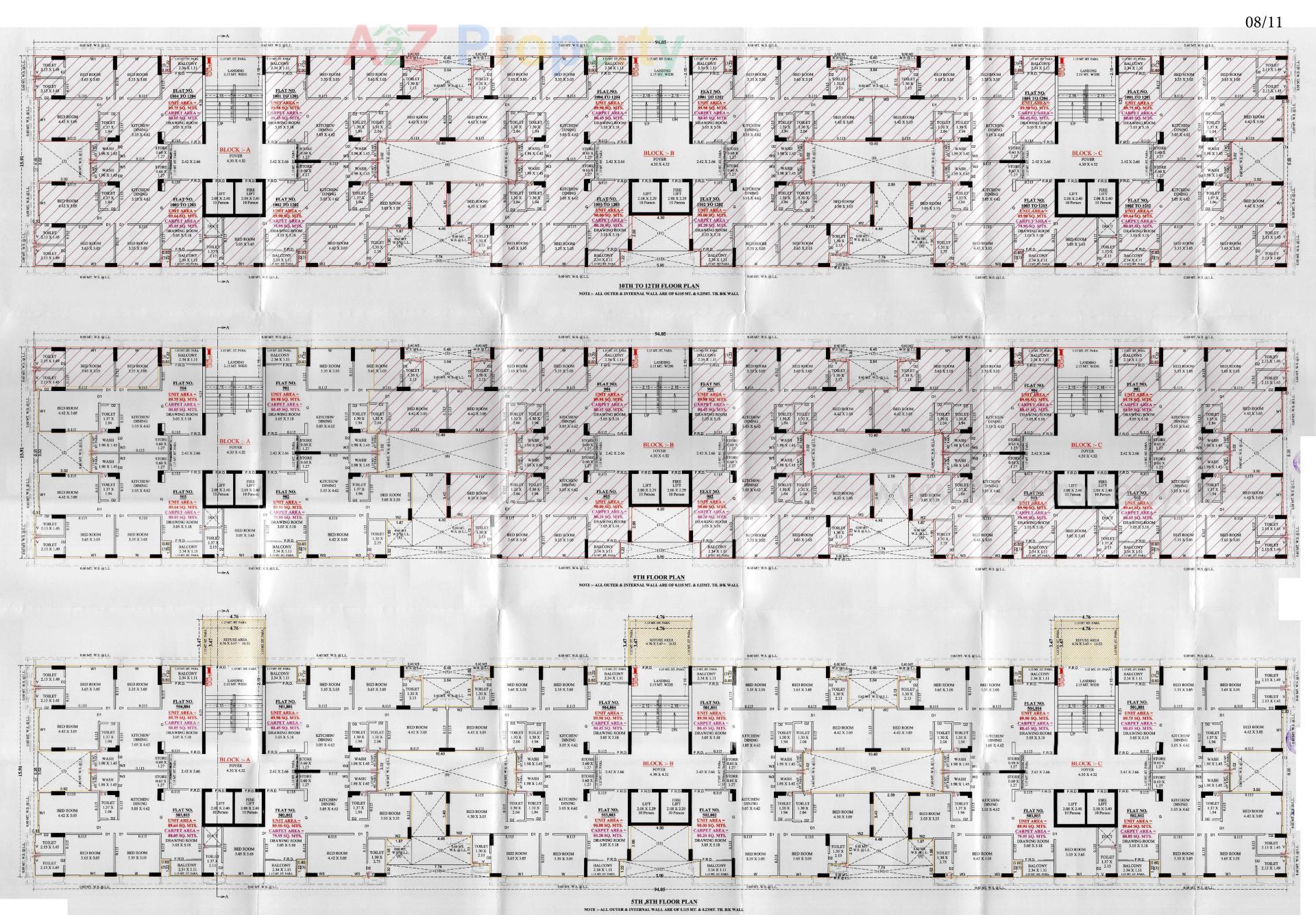 Layout of real estate project Empire Skypark located at Ahmedabad, Ahmedabad, Gujarat