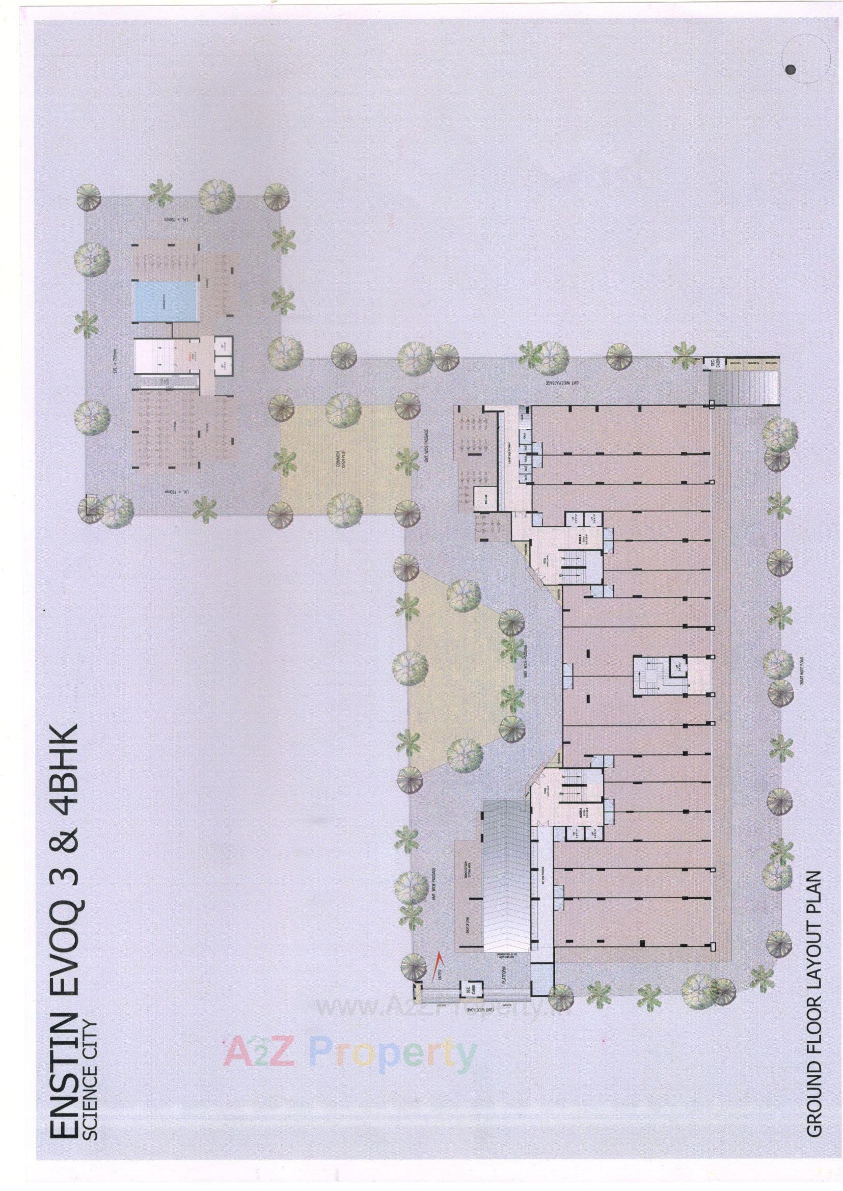 Layout of real estate project Enstin Evoq located at Sola, Ahmedabad, Gujarat