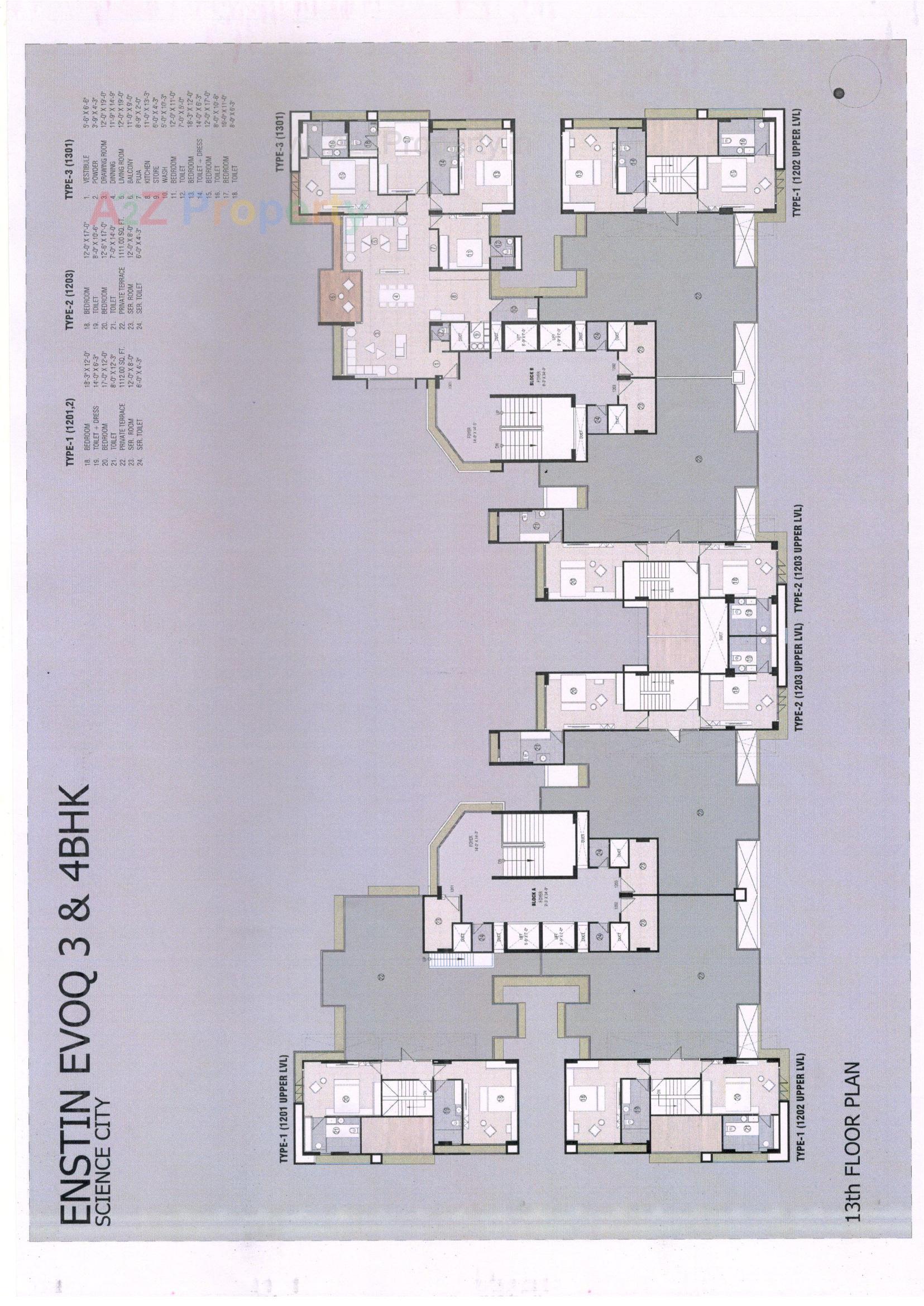 Layout of real estate project Enstin Evoq located at Sola, Ahmedabad, Gujarat