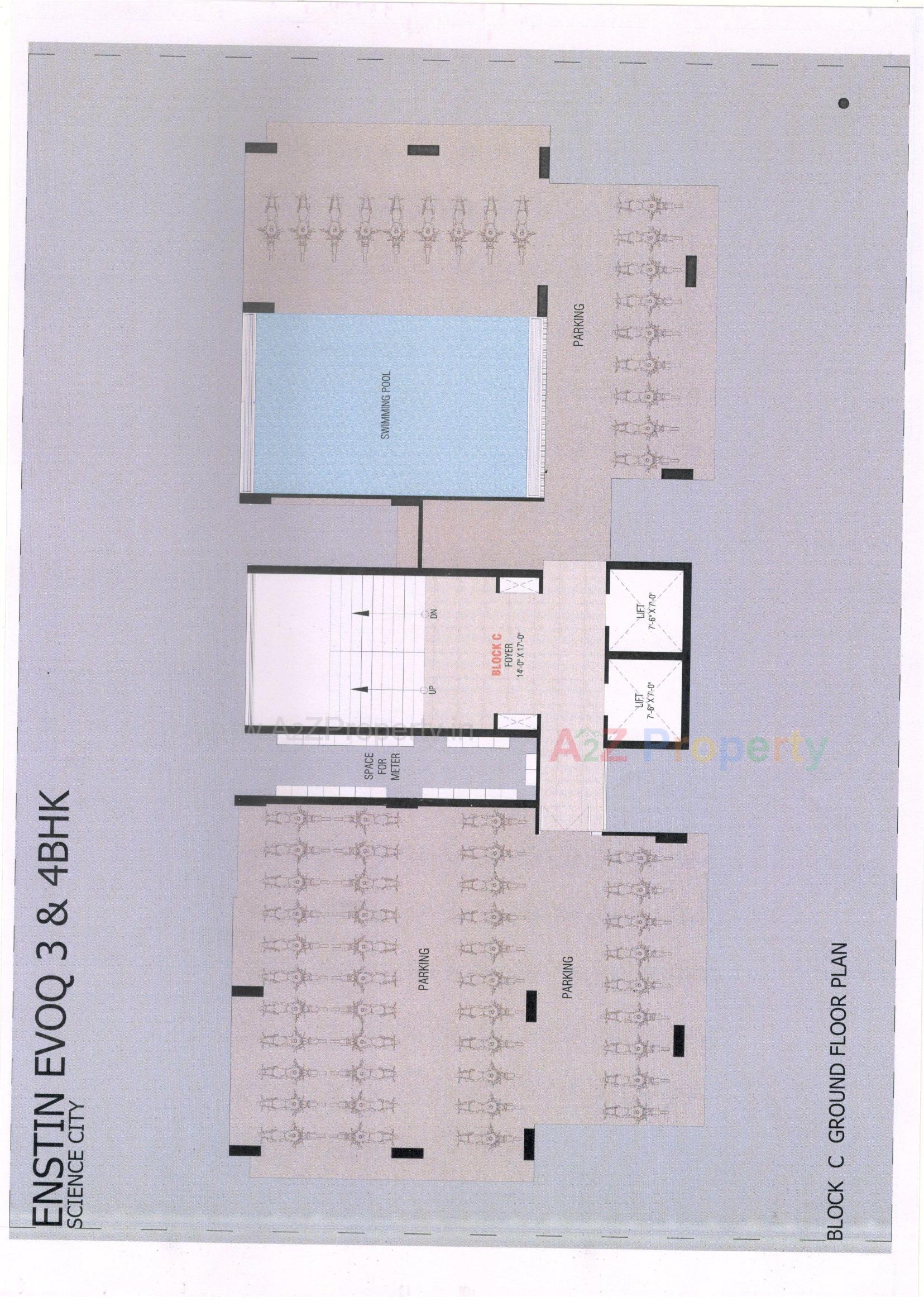 Layout of real estate project Enstin Evoq located at Sola, Ahmedabad, Gujarat
