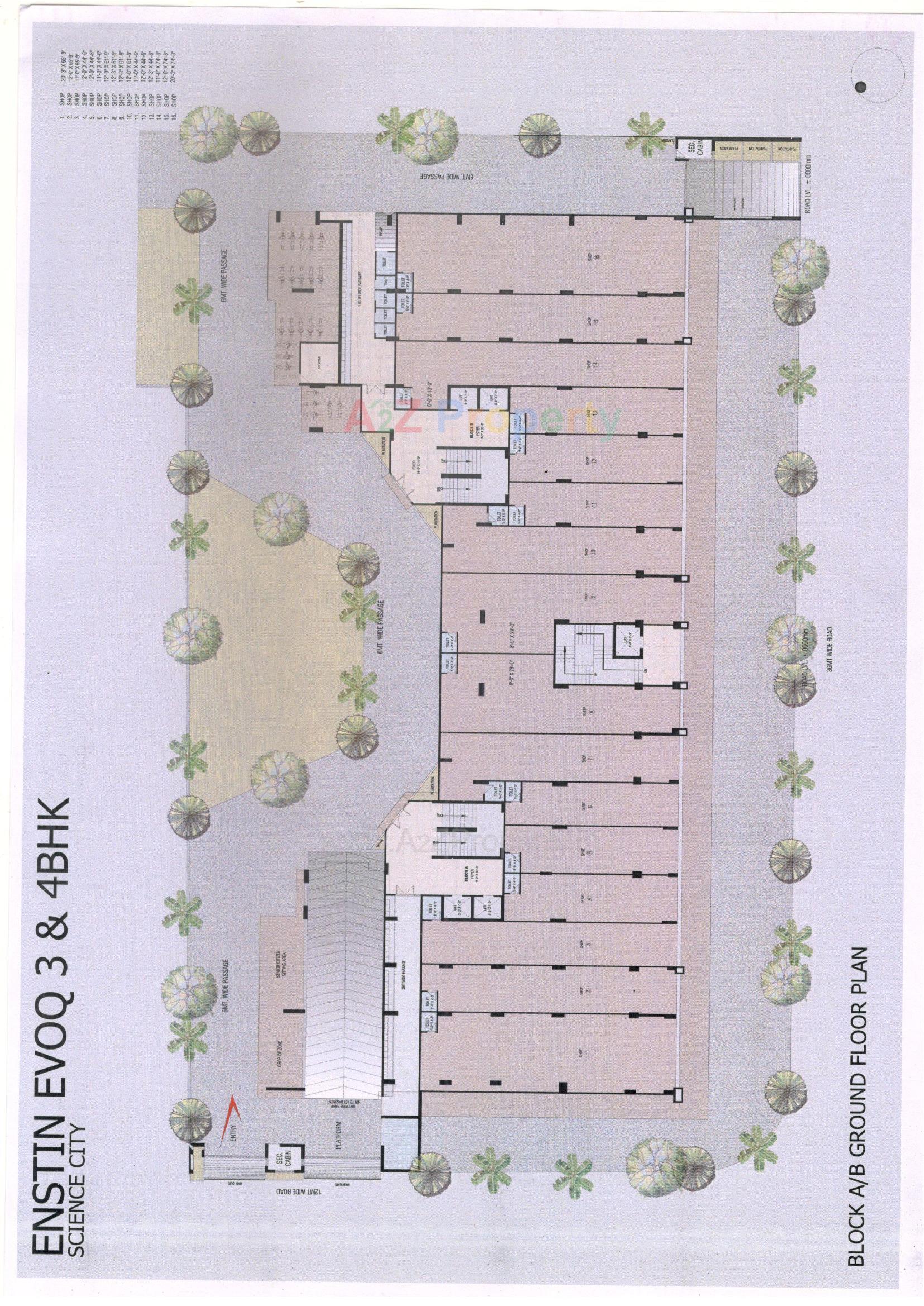Layout of real estate project Enstin Evoq located at Sola, Ahmedabad, Gujarat