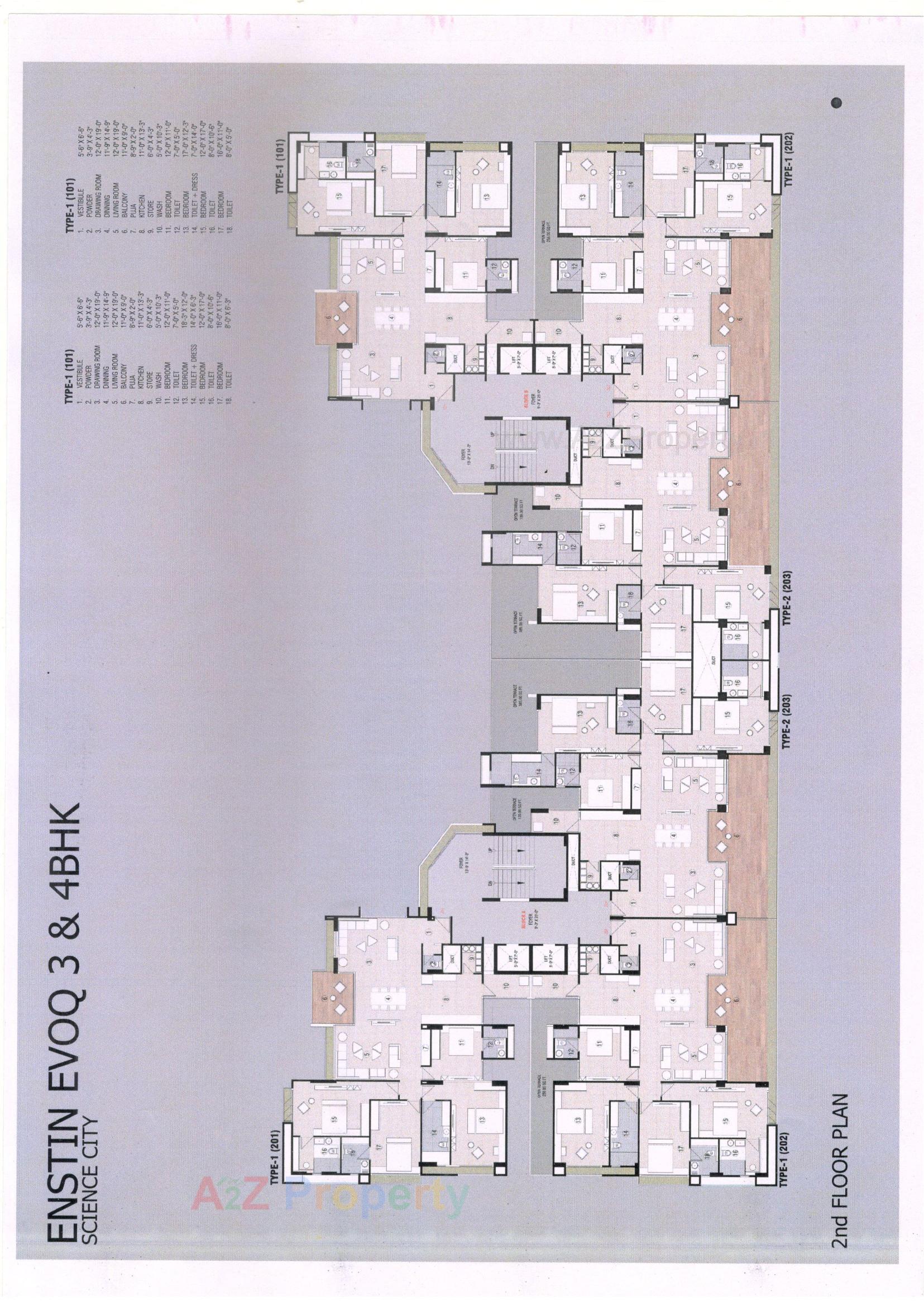 Layout of real estate project Enstin Evoq located at Sola, Ahmedabad, Gujarat
