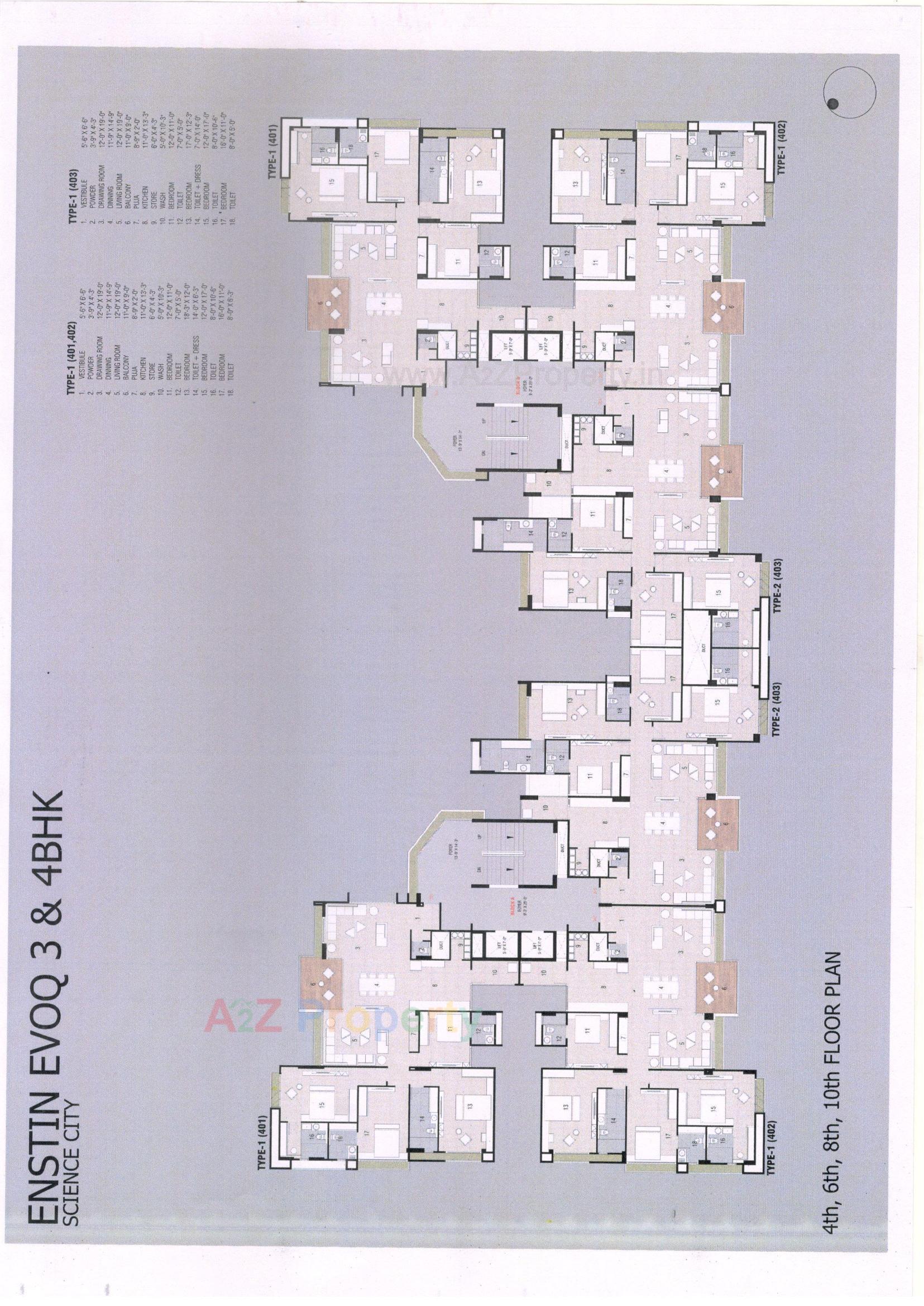 Layout of real estate project Enstin Evoq located at Sola, Ahmedabad, Gujarat